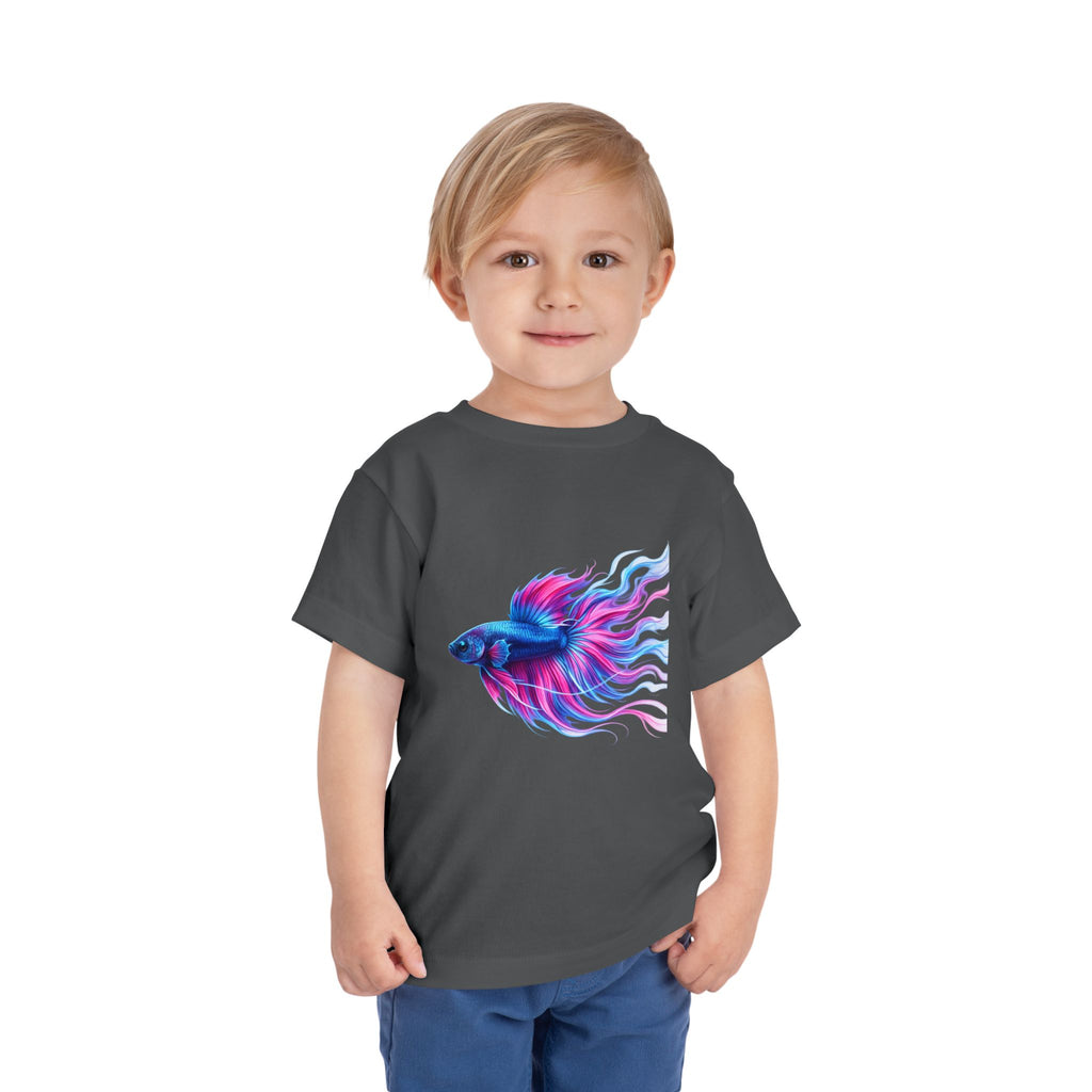 Toddler Tee — Colorful Betta Fish Graphic Kids Shirt