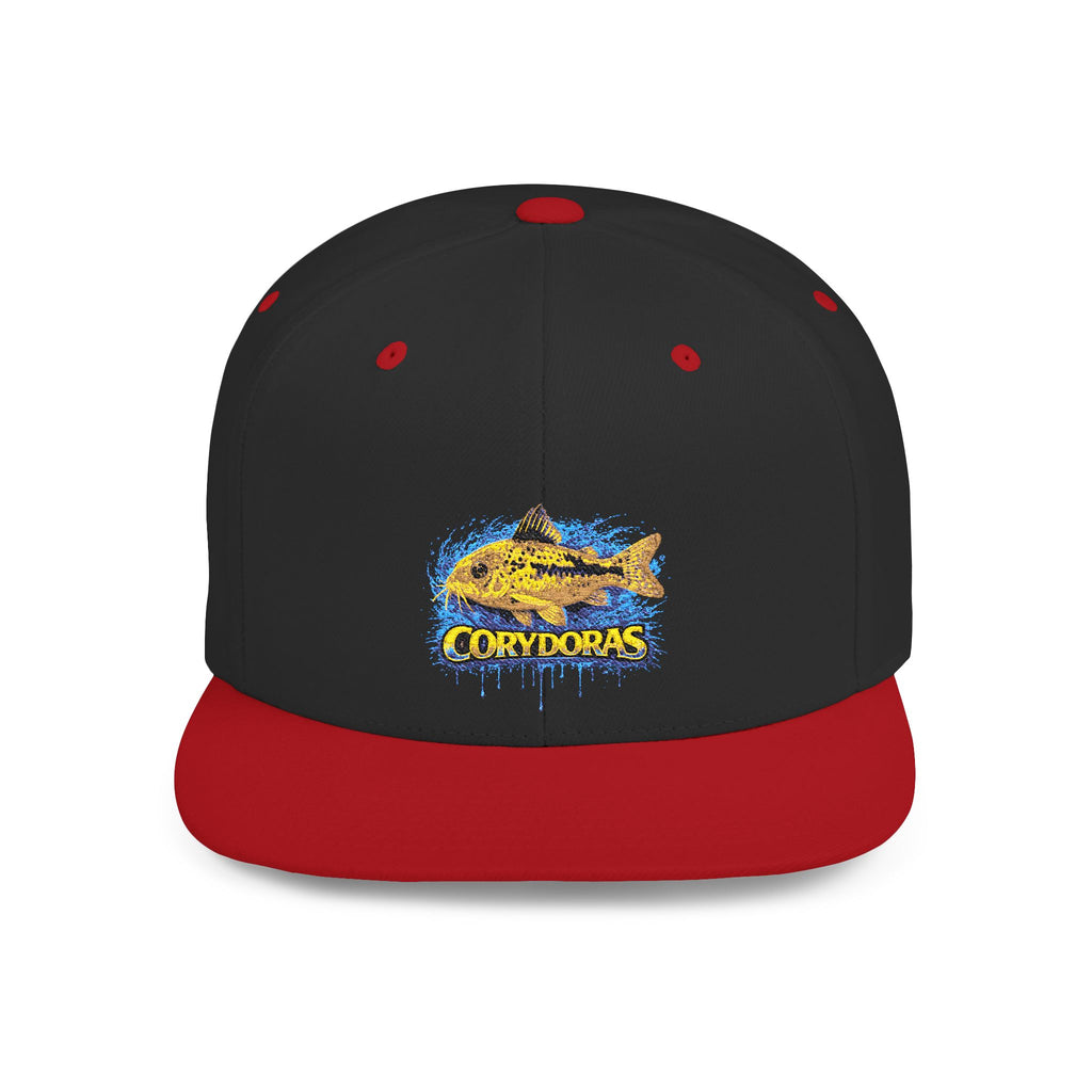 Corydoras Catfish Splash Flat Bill Snapback Hat