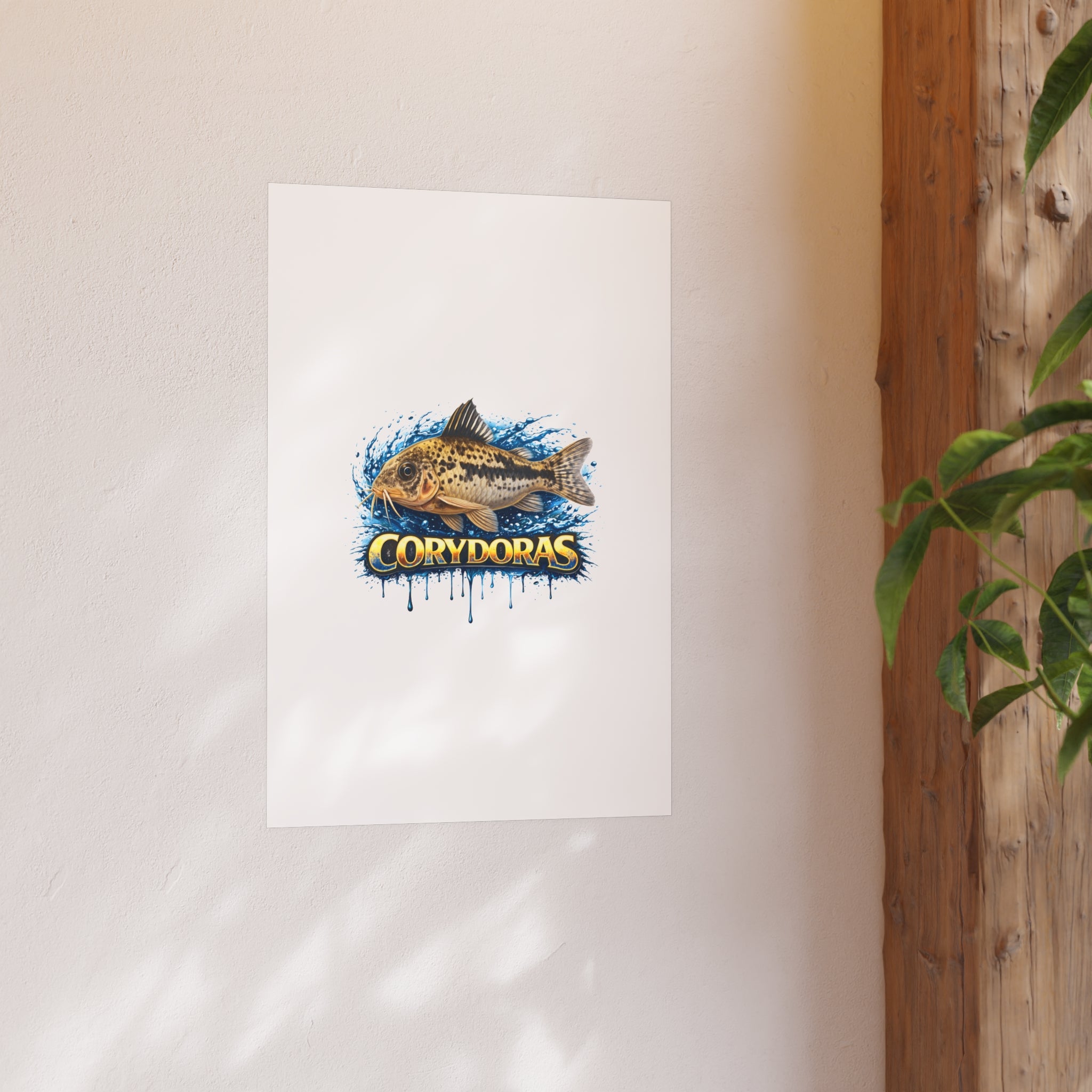 Corydoras Fish Poster — Decorative Aquarium Art Print (Satin/Matte)