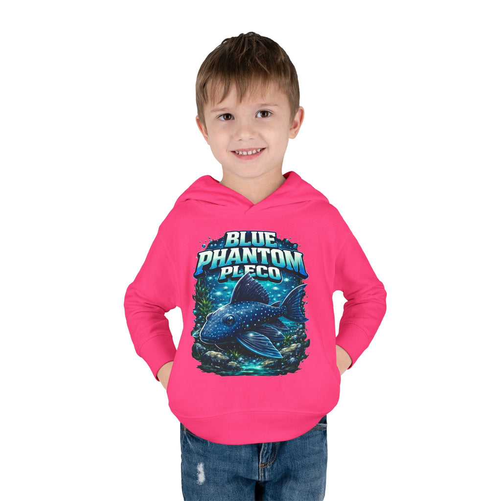 Toddler Hoodie — 'Blue Phantom Pleco' Cute Aquarium Fish Pullover