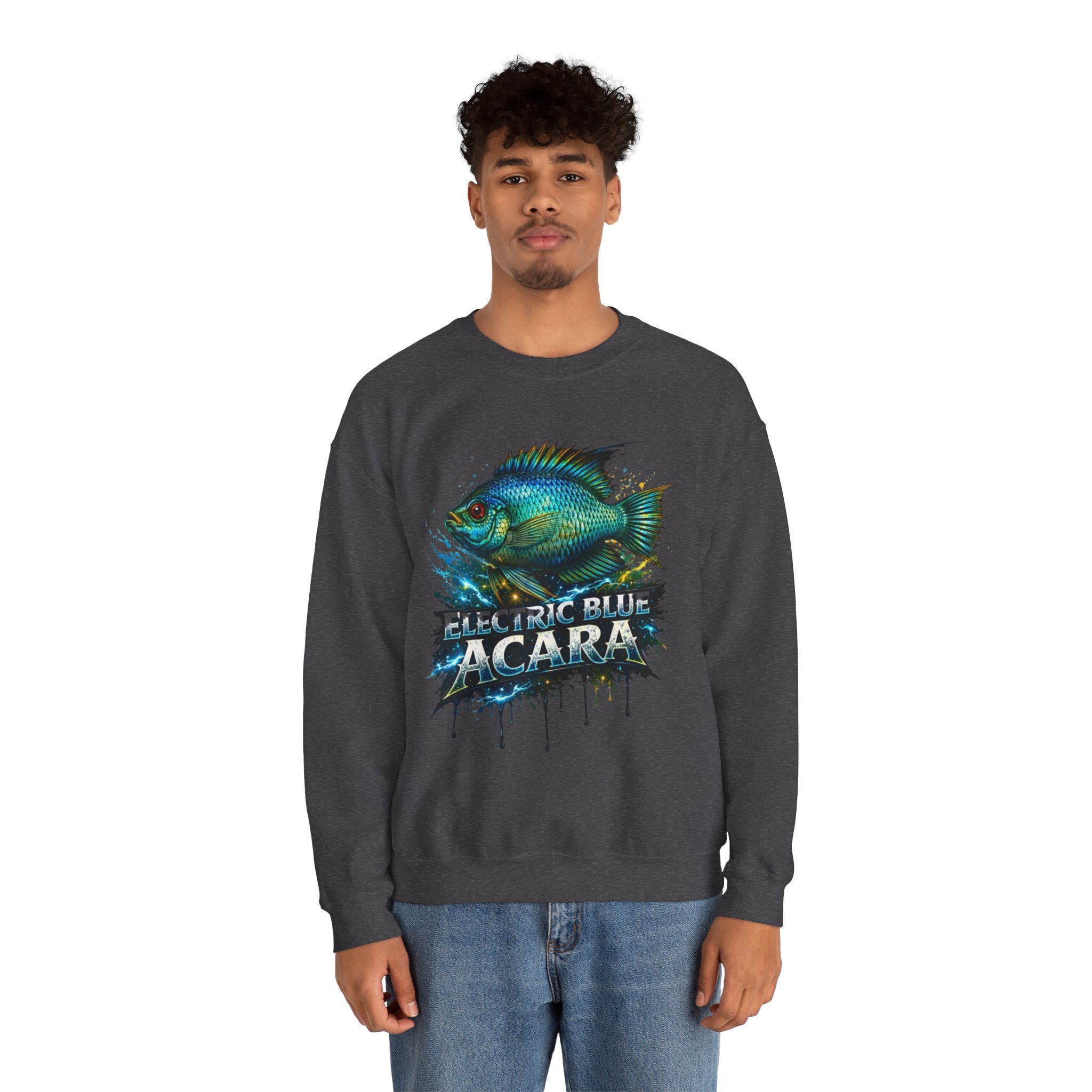 Electric Blue Acara – Heavy Blend™ Crewneck Sweatshirt