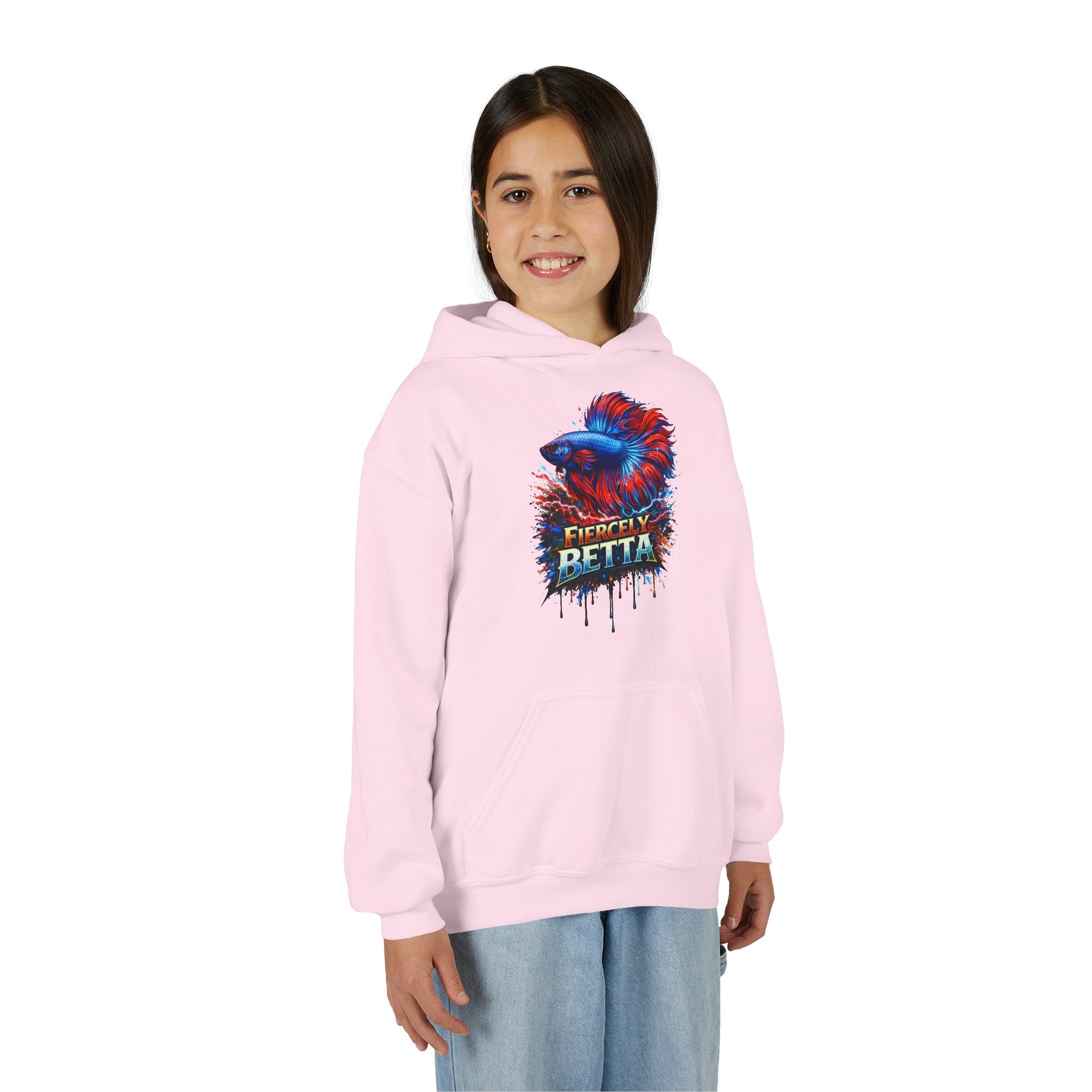 Fiercely Betta – Kids "Neon Flare" Fleece Hoodie
