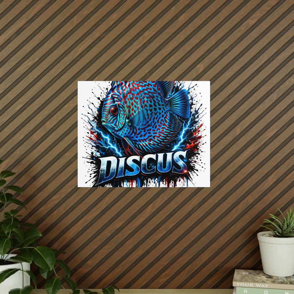 Discus Fish Photopaper Poster – Vibrant Aquarium Wall Art