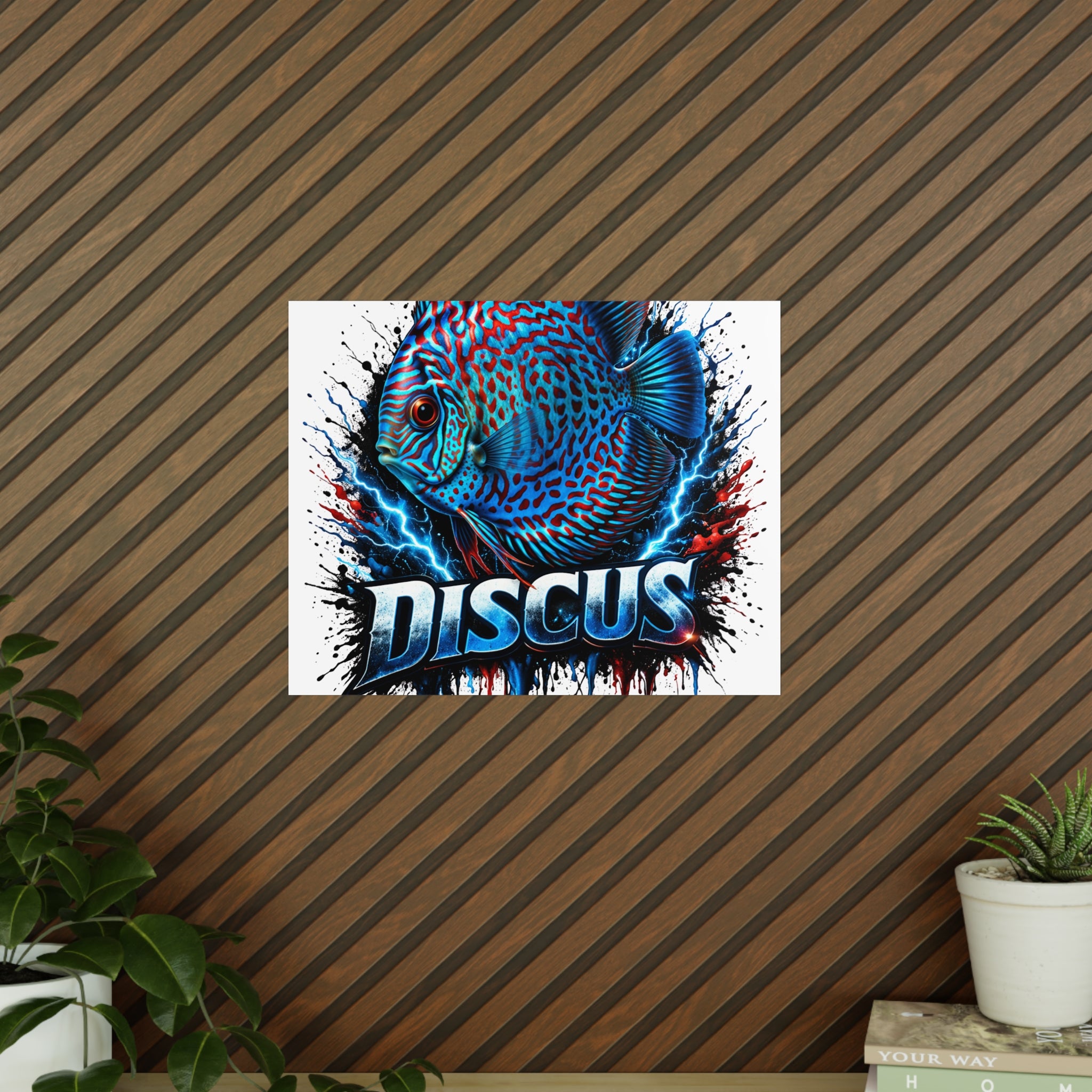 Discus Fish Photopaper Poster – Vibrant Aquarium Wall Art