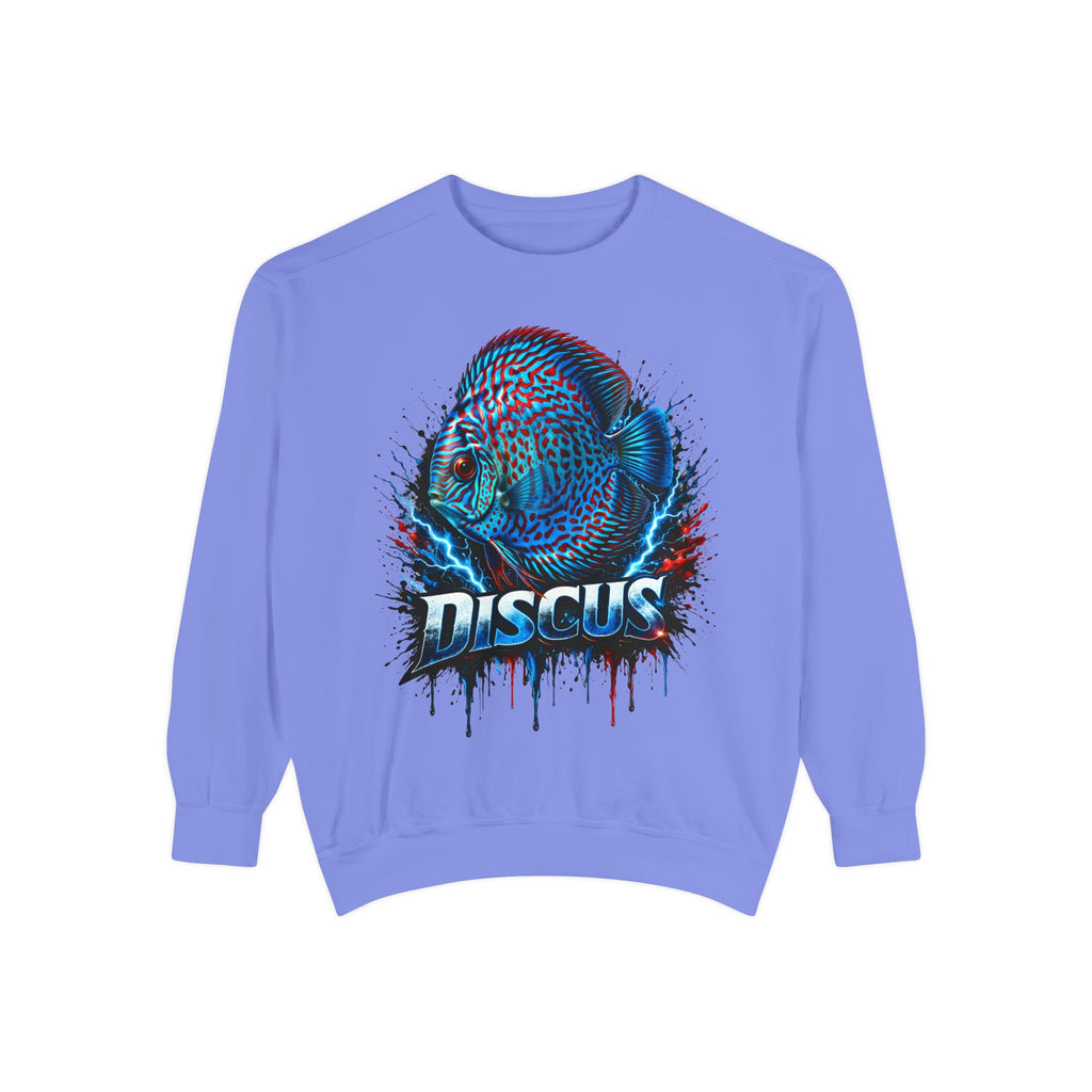 Discus Fish Graphic Sweatshirt — Vibrant Aquarium Lover Crewneck