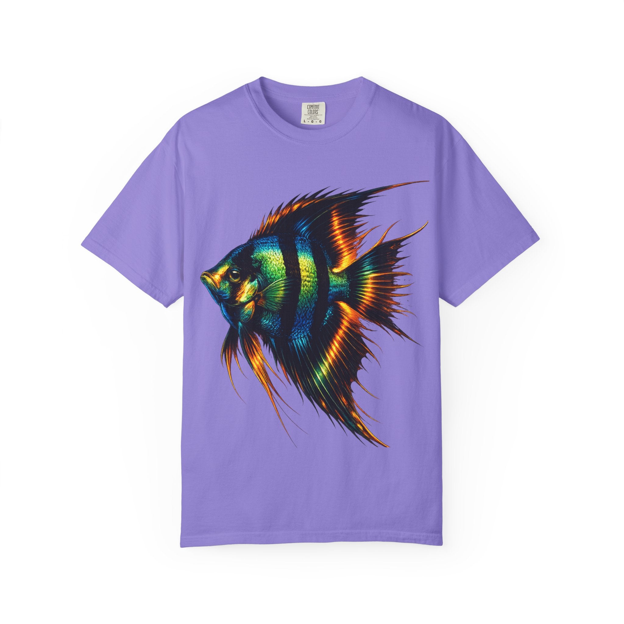 Angelfish Graphic T-Shirt — Vibrant Tropical Fish Illustration