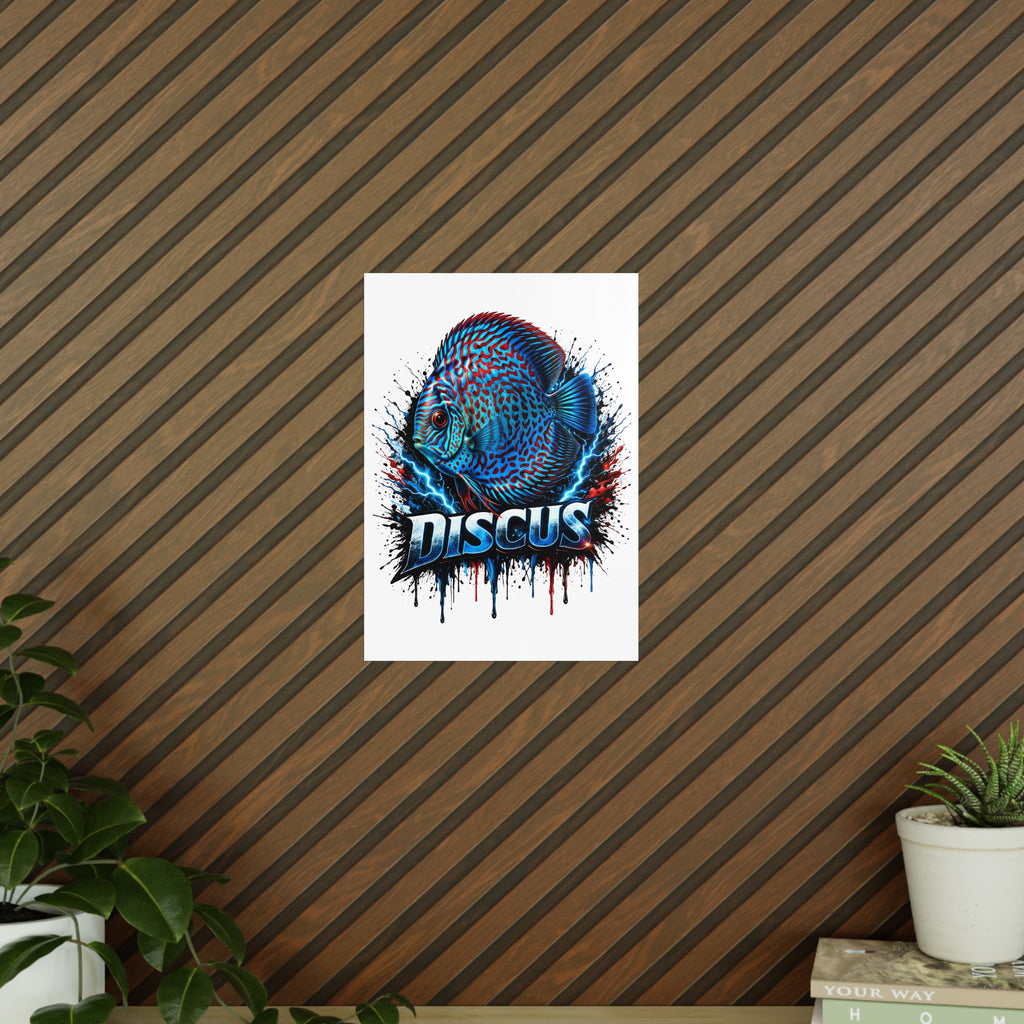Discus Fish Photopaper Poster – Vibrant Aquarium Wall Art