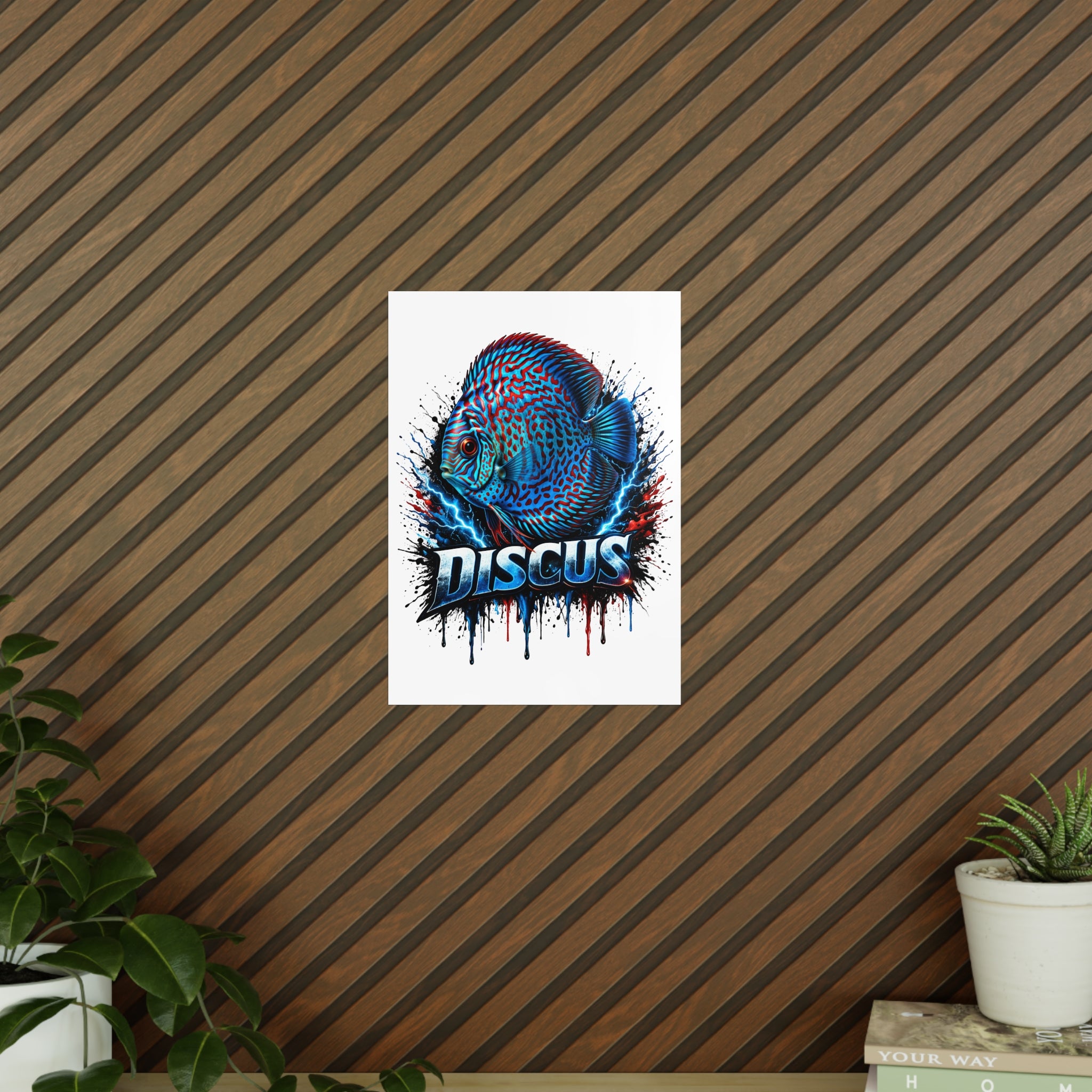 Discus Fish Photopaper Poster – Vibrant Aquarium Wall Art