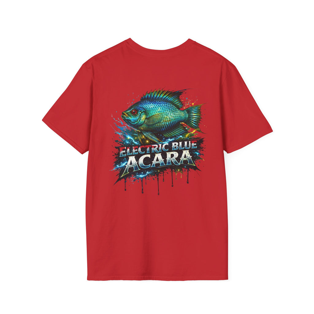 Electric Blue Acara Fish T-Shirt — Vibrant Angler Graphic Tee