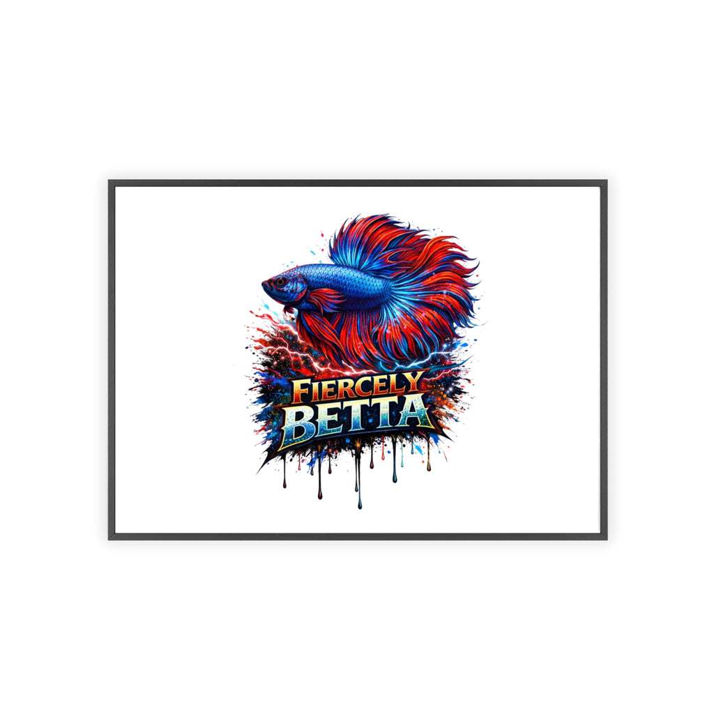 Fiercely Betta Framed Poster — Colorful Betta Fish Wall Art