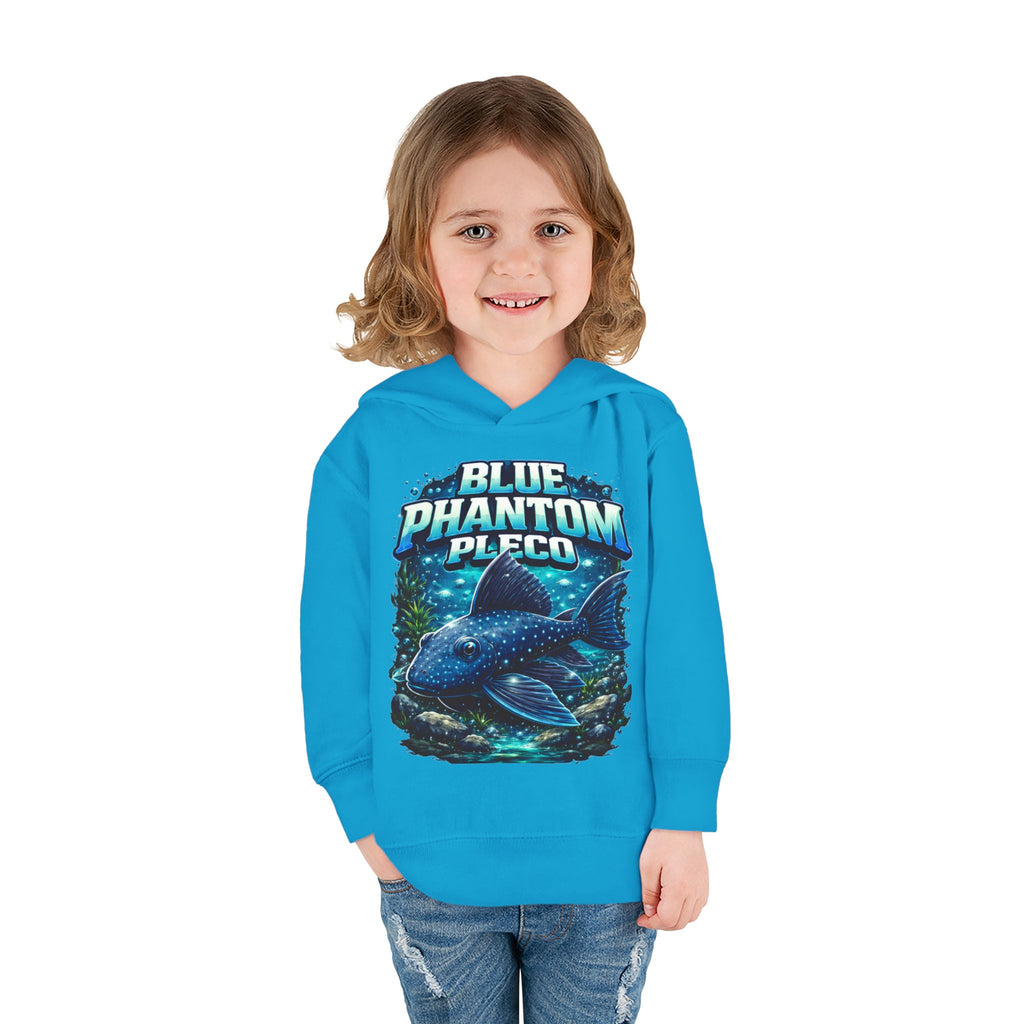 Toddler Hoodie — 'Blue Phantom Pleco' Cute Aquarium Fish Pullover