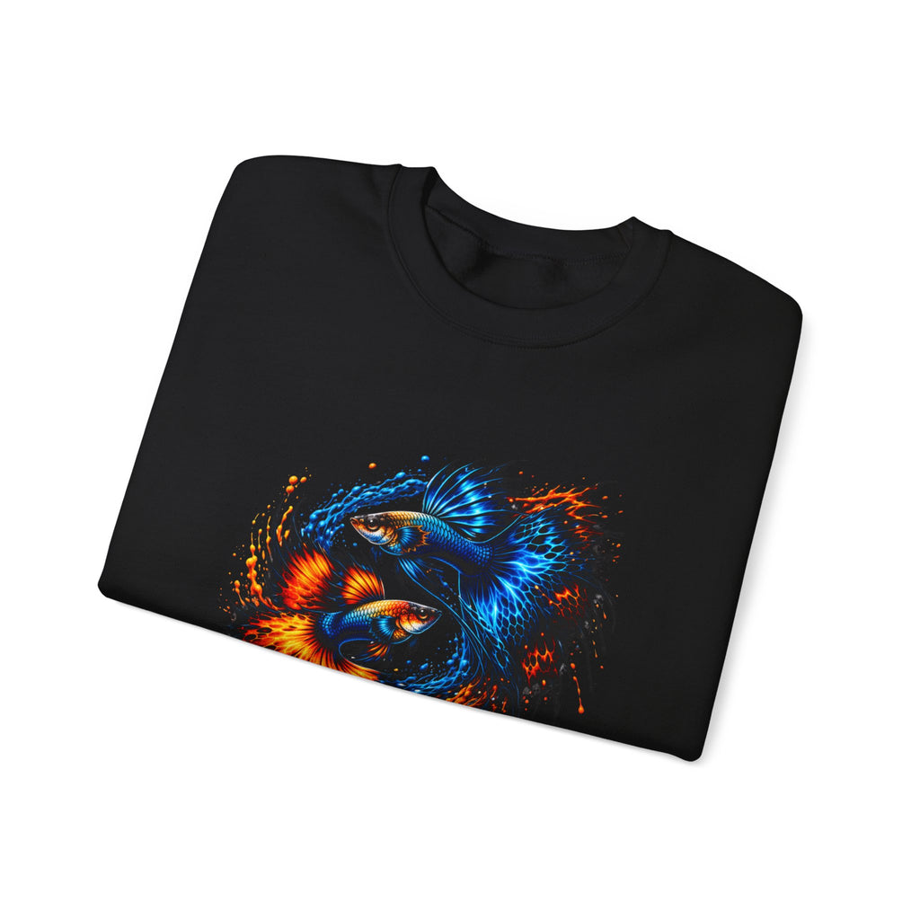 Fire & Ice Guppy – Premium "Neon Flare" Crewneck Sweatshirt