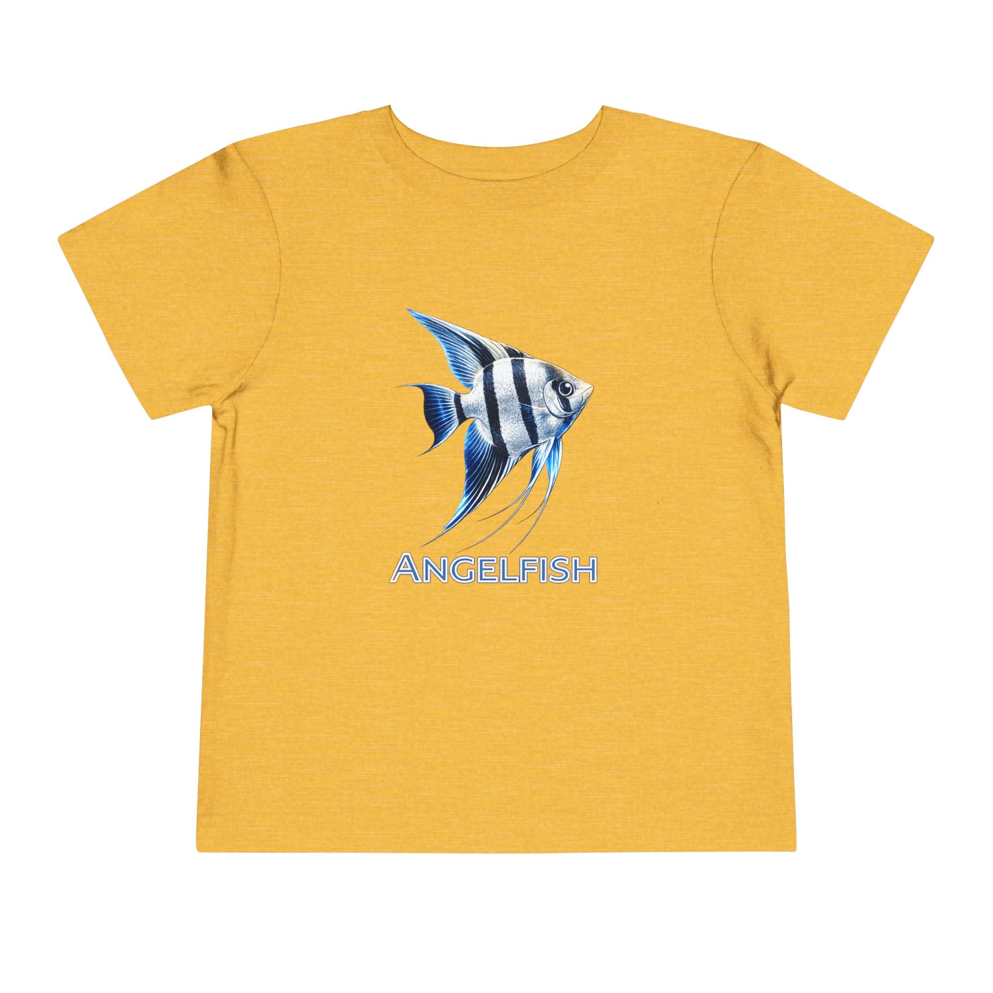Angelfish Toddler Tee – Blue Aquarium Fish Graphic Shirt