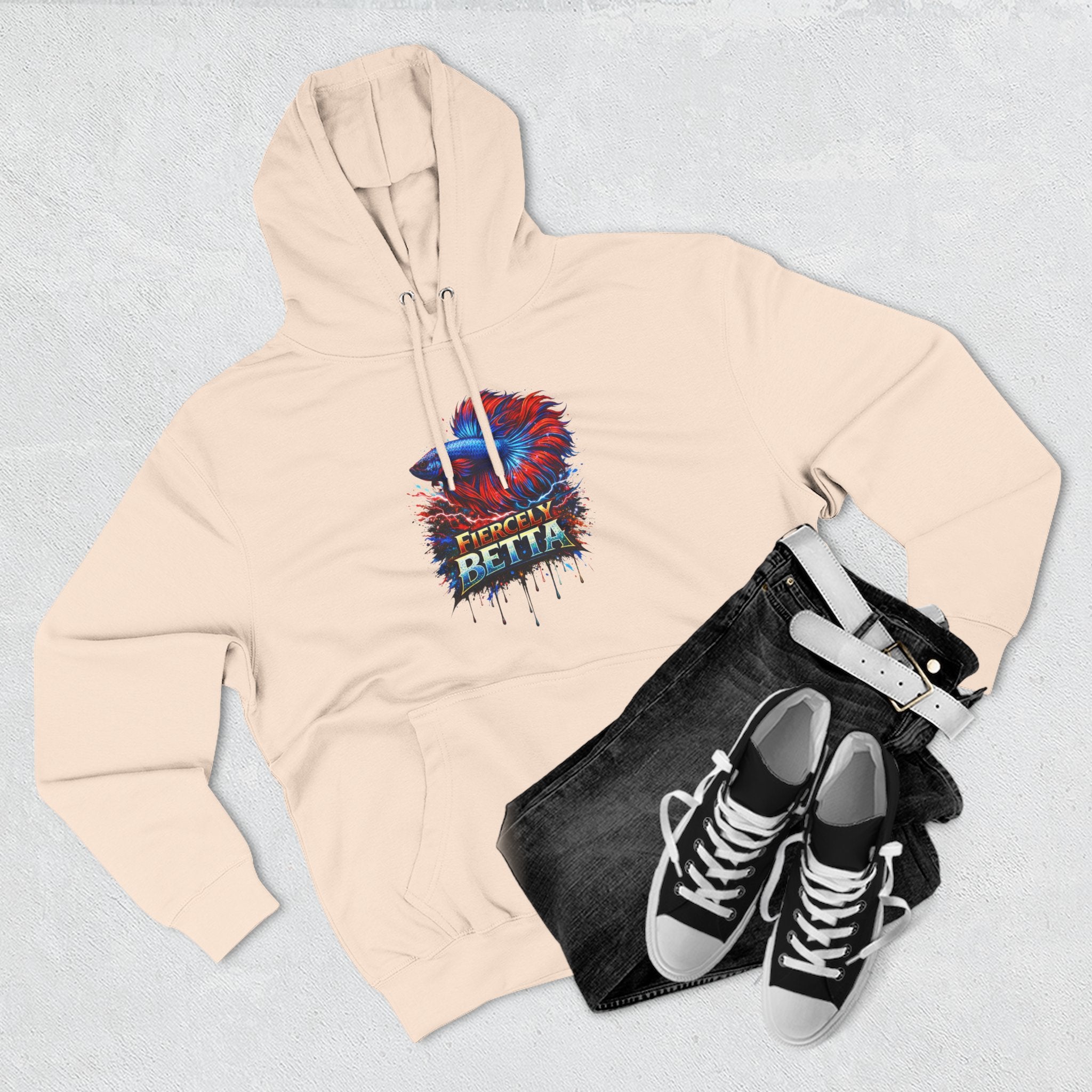 Fiercely Betta – Premium "Neon Flare" 3-End Fleece Hoodie