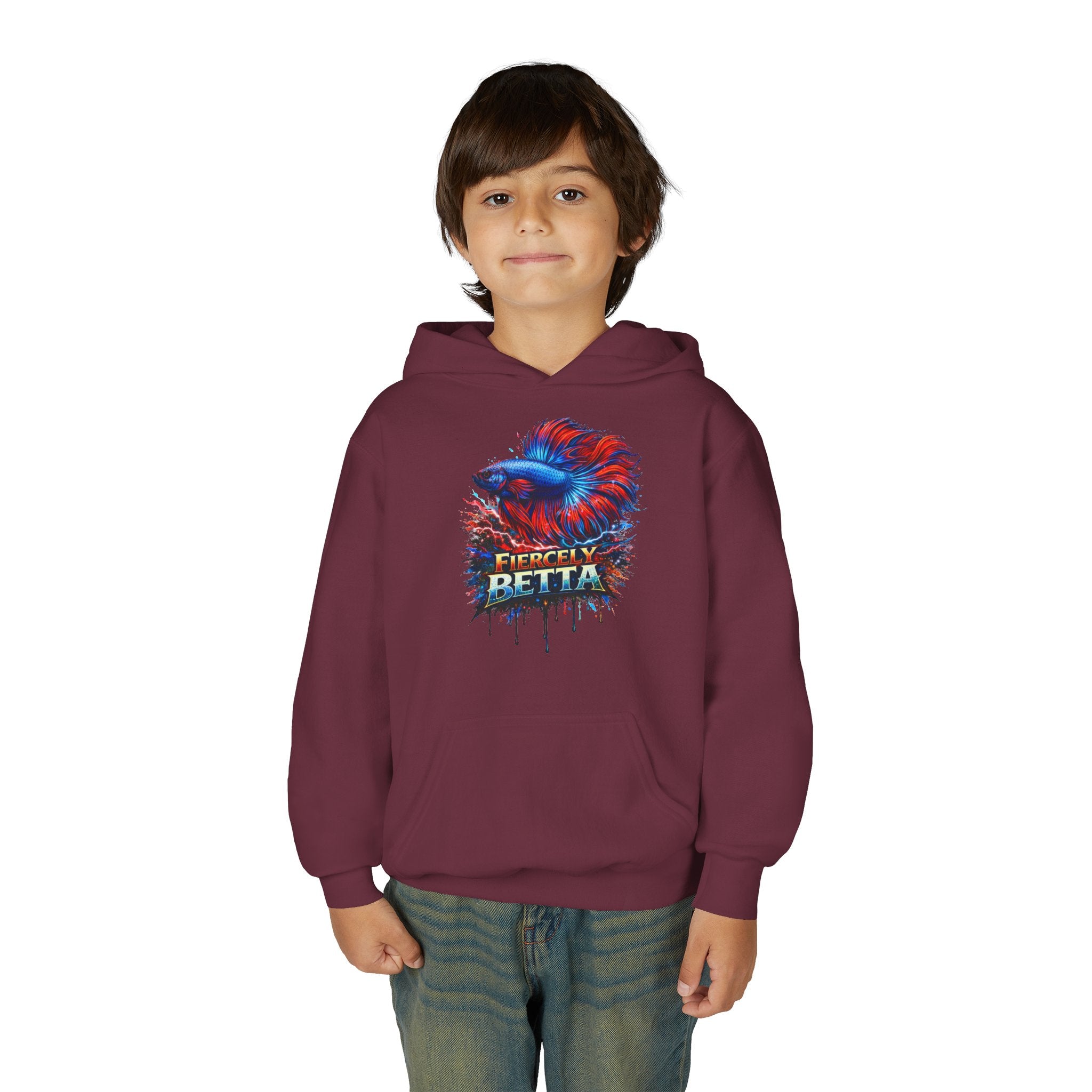 Fiercely Betta – Kids "Neon Flare" Fleece Hoodie
