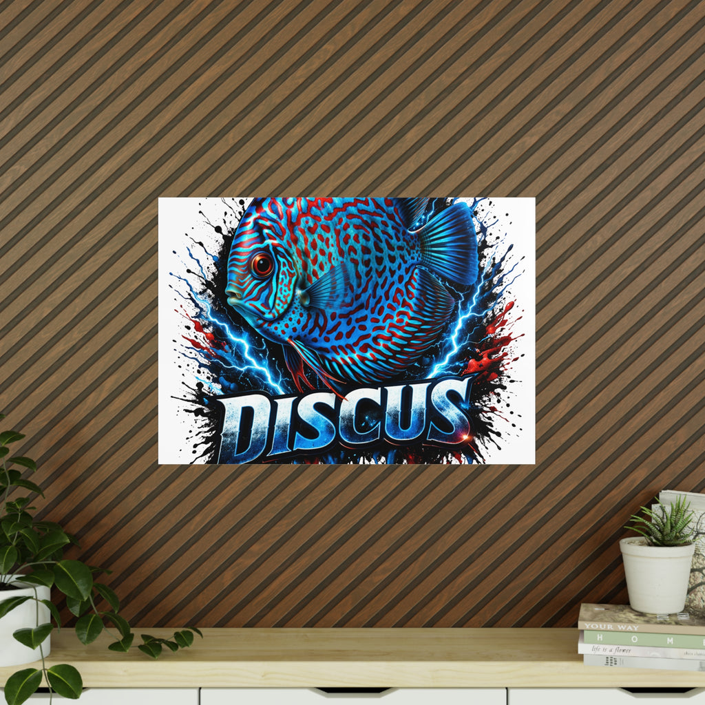 Discus Fish Photopaper Poster – Vibrant Aquarium Wall Art