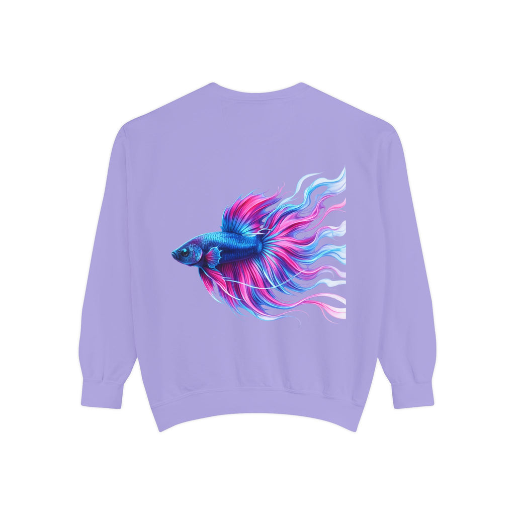 Betta Bliss Sweatshirt — Colorful Betta Fish Graphic Crewneck