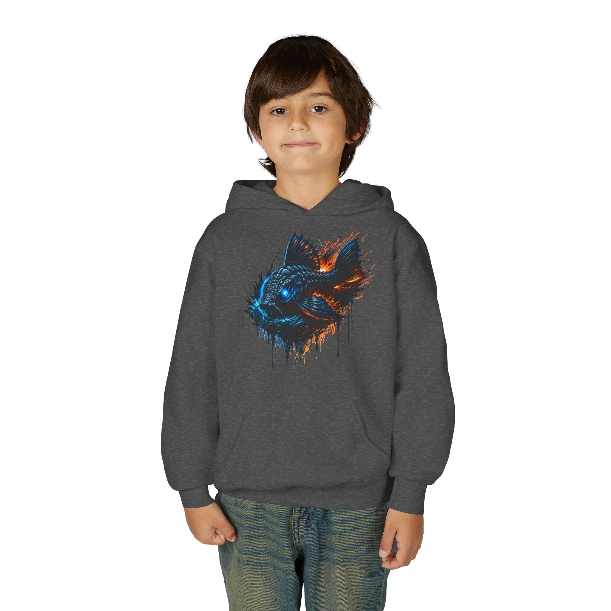 Armored Pleco L-185 – Youth Premium Hooded Sweatshirt