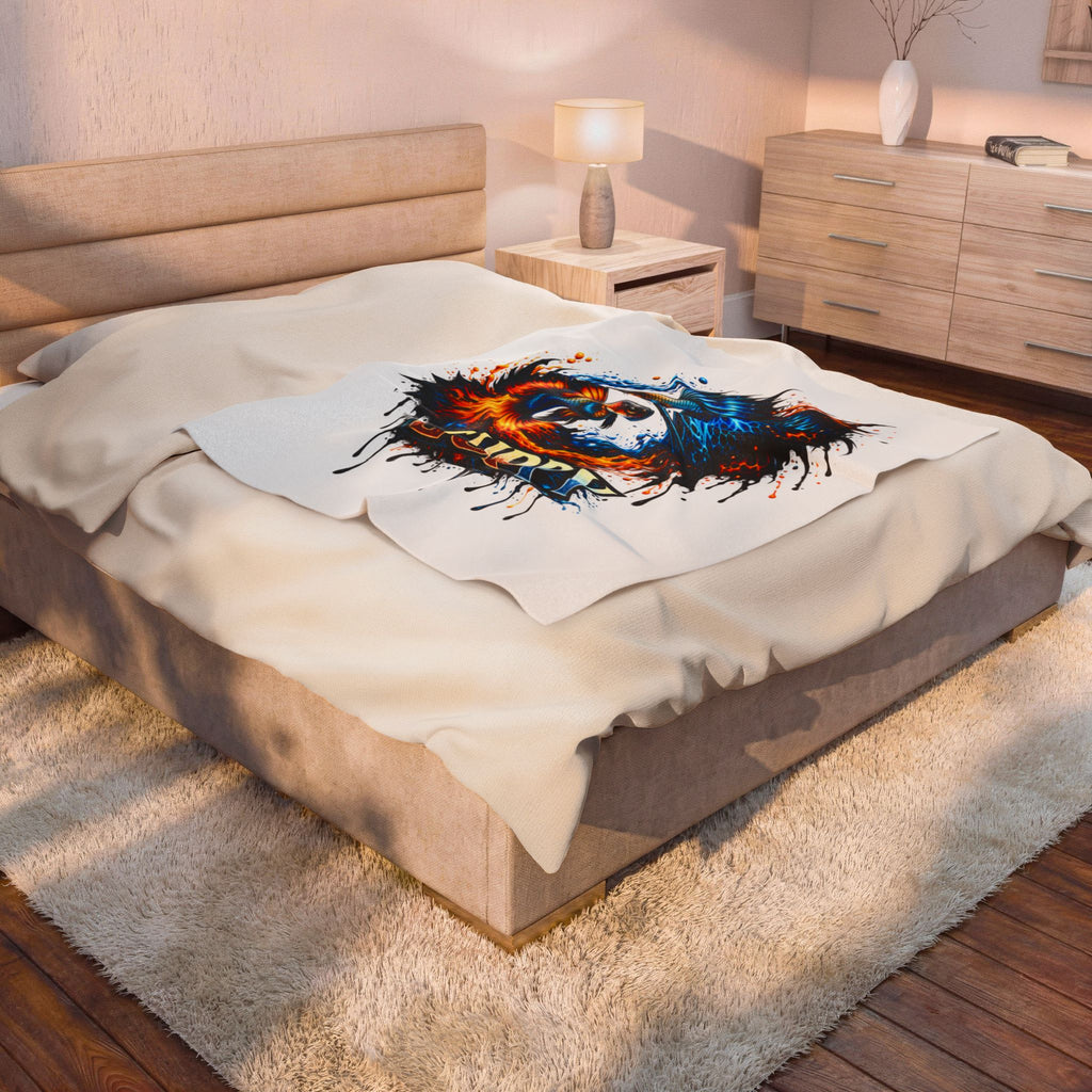 Fire & Ice Guppy – Premium "Infinite Flow" Velveteen Blanket