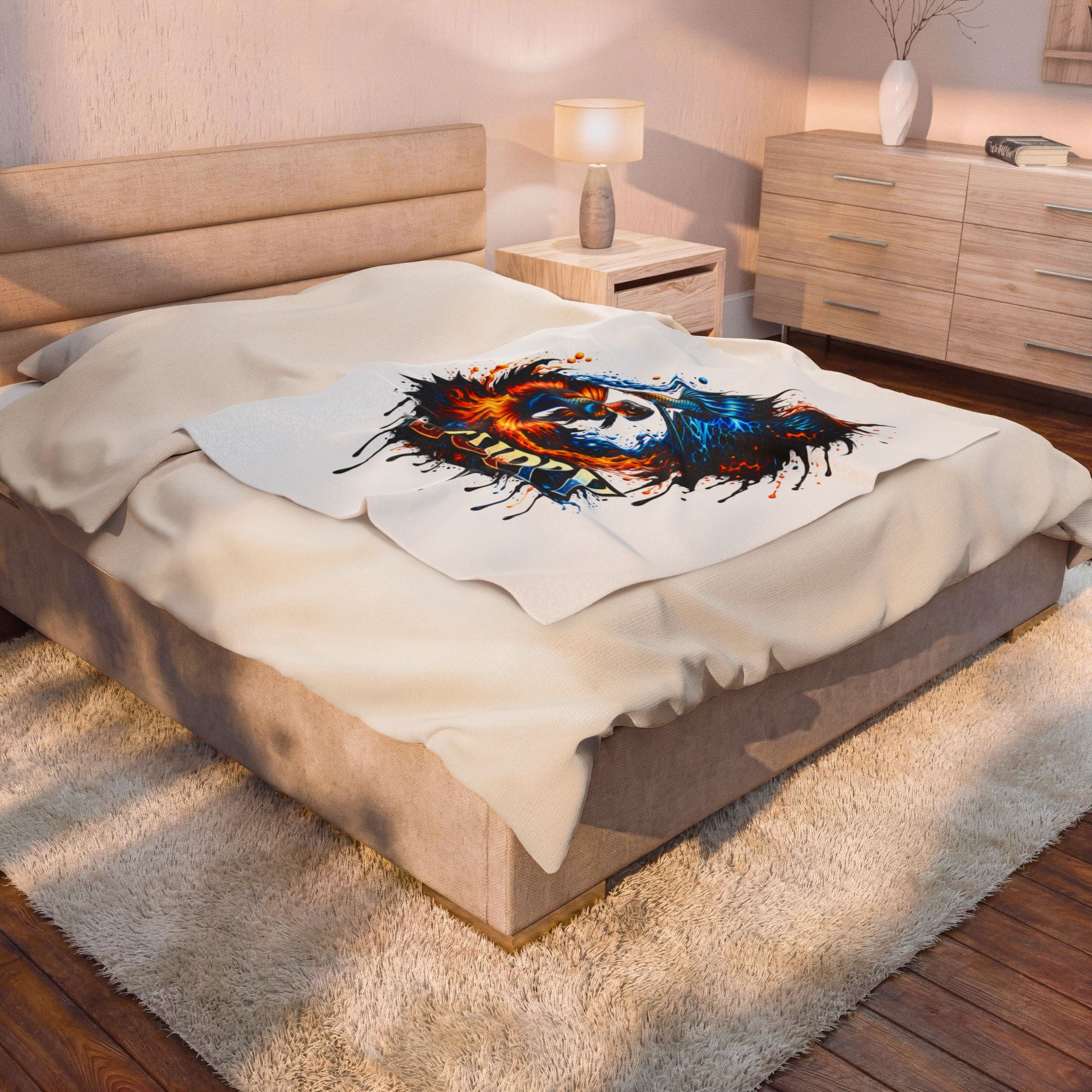 Fire & Ice Guppy – Premium "Infinite Flow" Velveteen Blanket