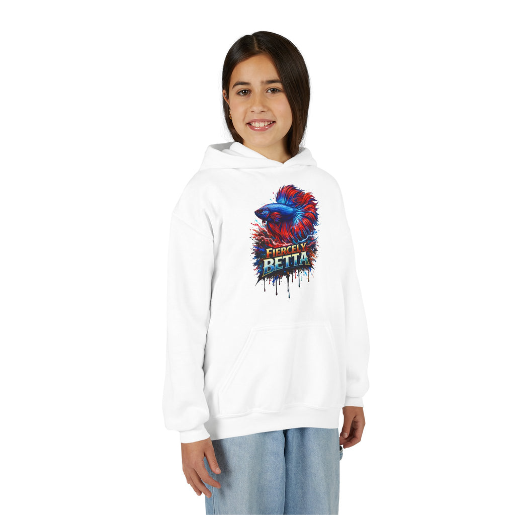 Fiercely Betta – Kids "Neon Flare" Fleece Hoodie