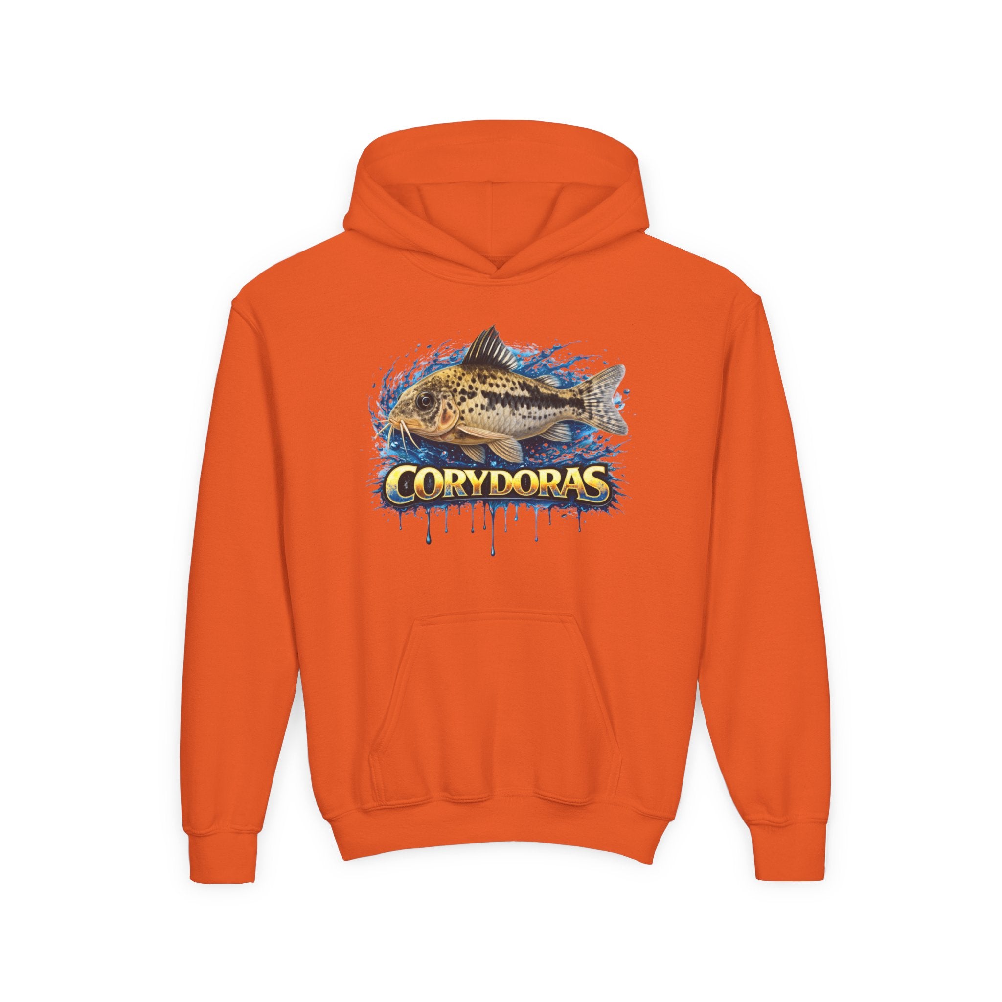 Corydoras Fish Youth Hoodie — Colorful Aquarium Catfish Design