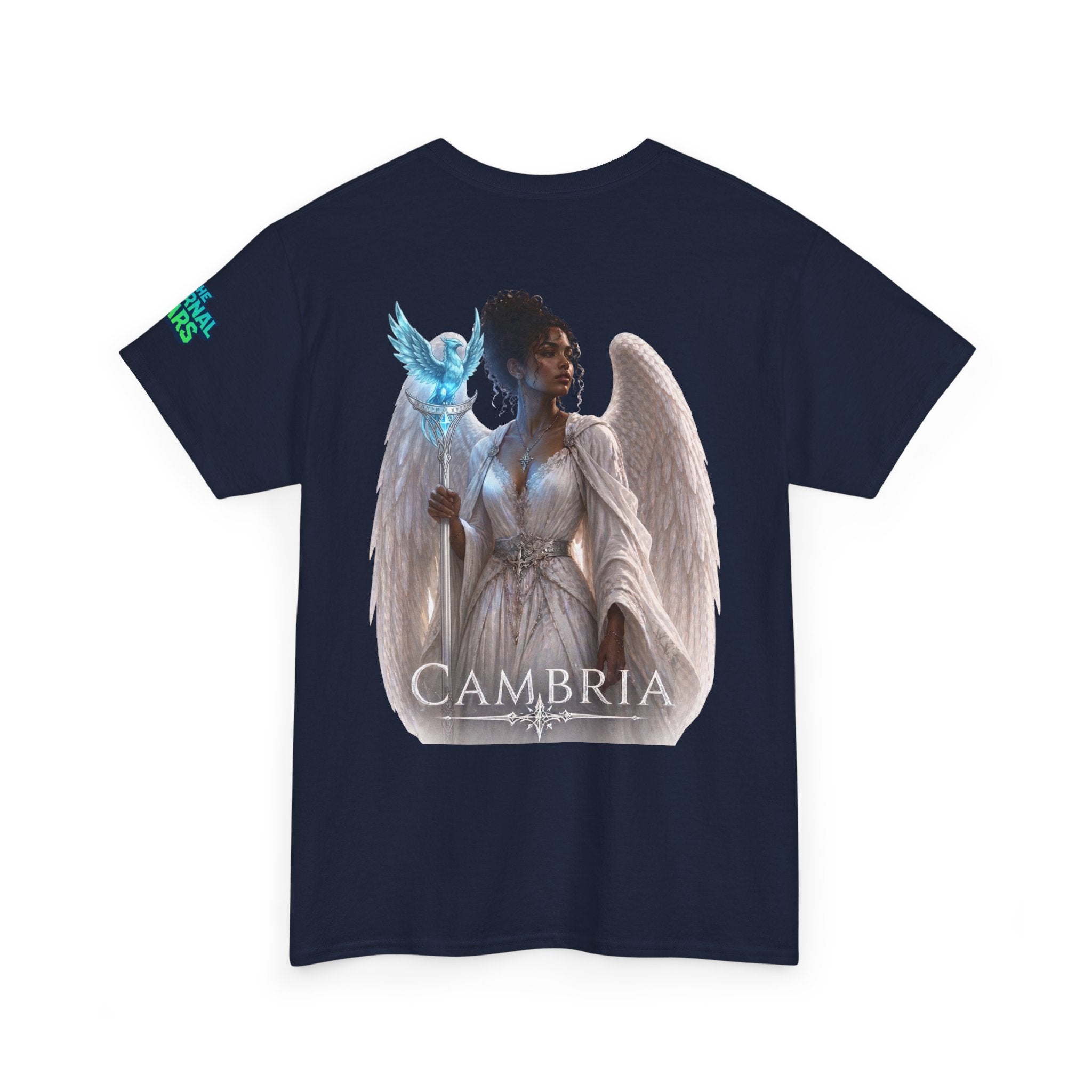 The Eternal Wars Graphic Tee – "Cambria" Winged Warrior Shirt