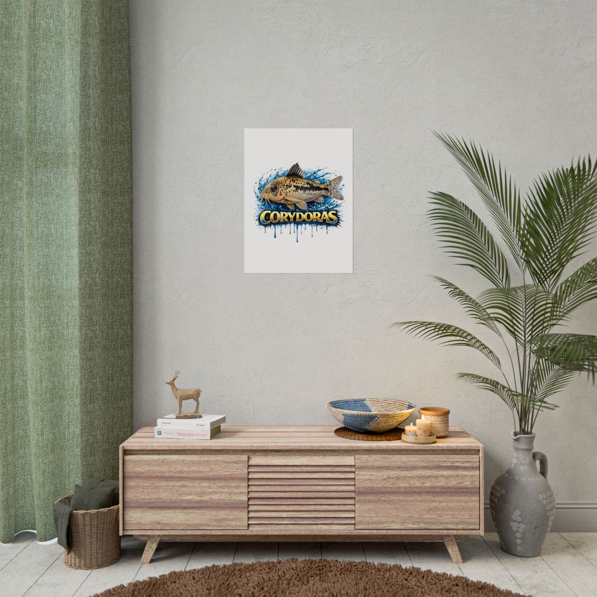 Corydoras Aquarium Fish Poster — Rolled Decorative Wall Art for Fishkeepers