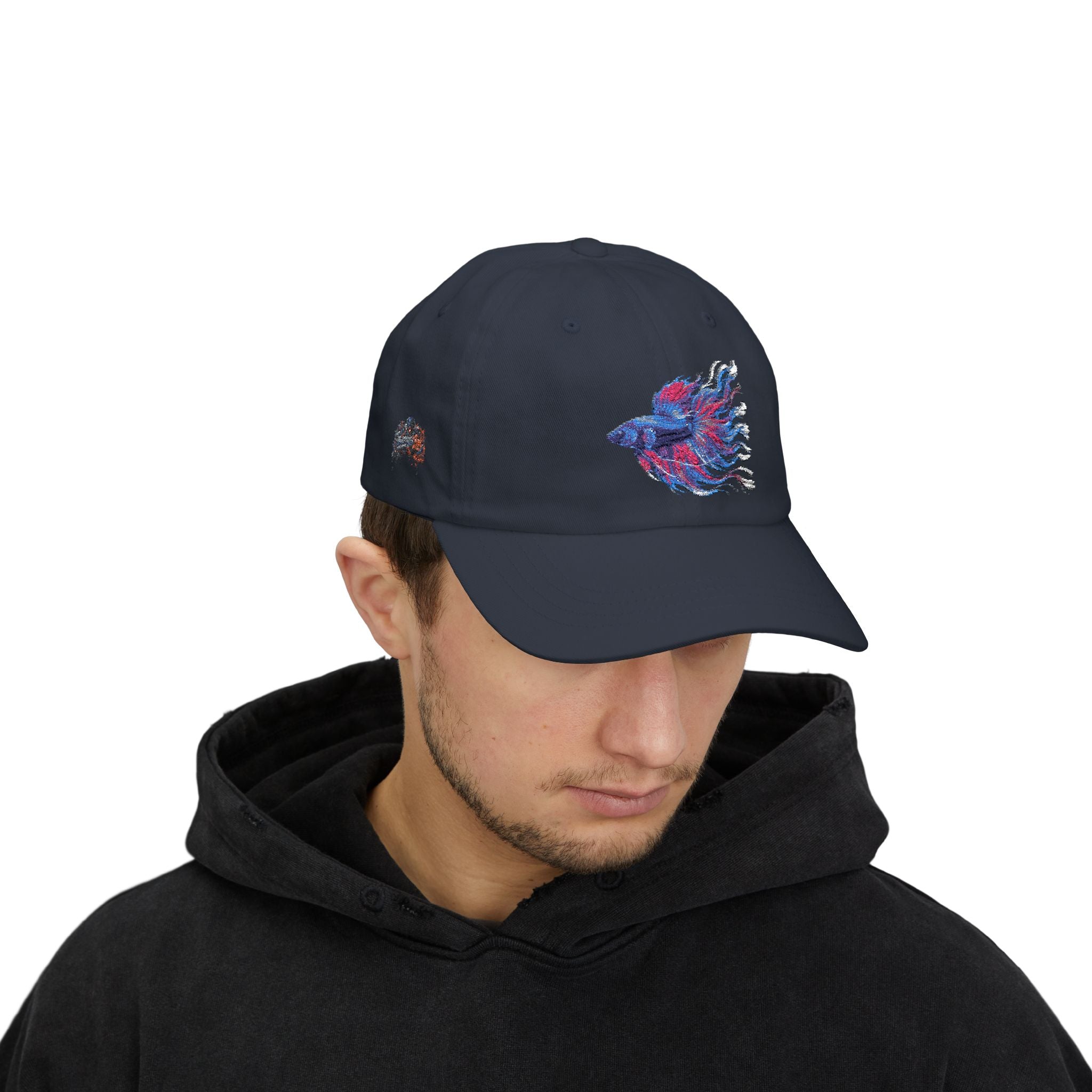 Betta Fish Dad Cap – Embroidered Color Splash Fish Baseball Hat