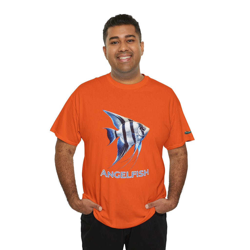 Angelfish Graphic Tee — Blue Tropical Fish Shirt