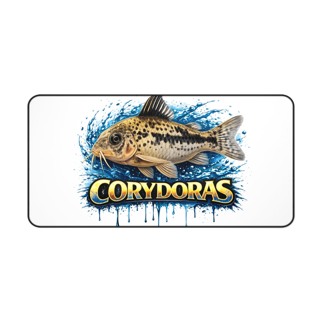 Peppered Cory Aquarium Desk Mat — Fish Tank Mouse Pad for Aquarists