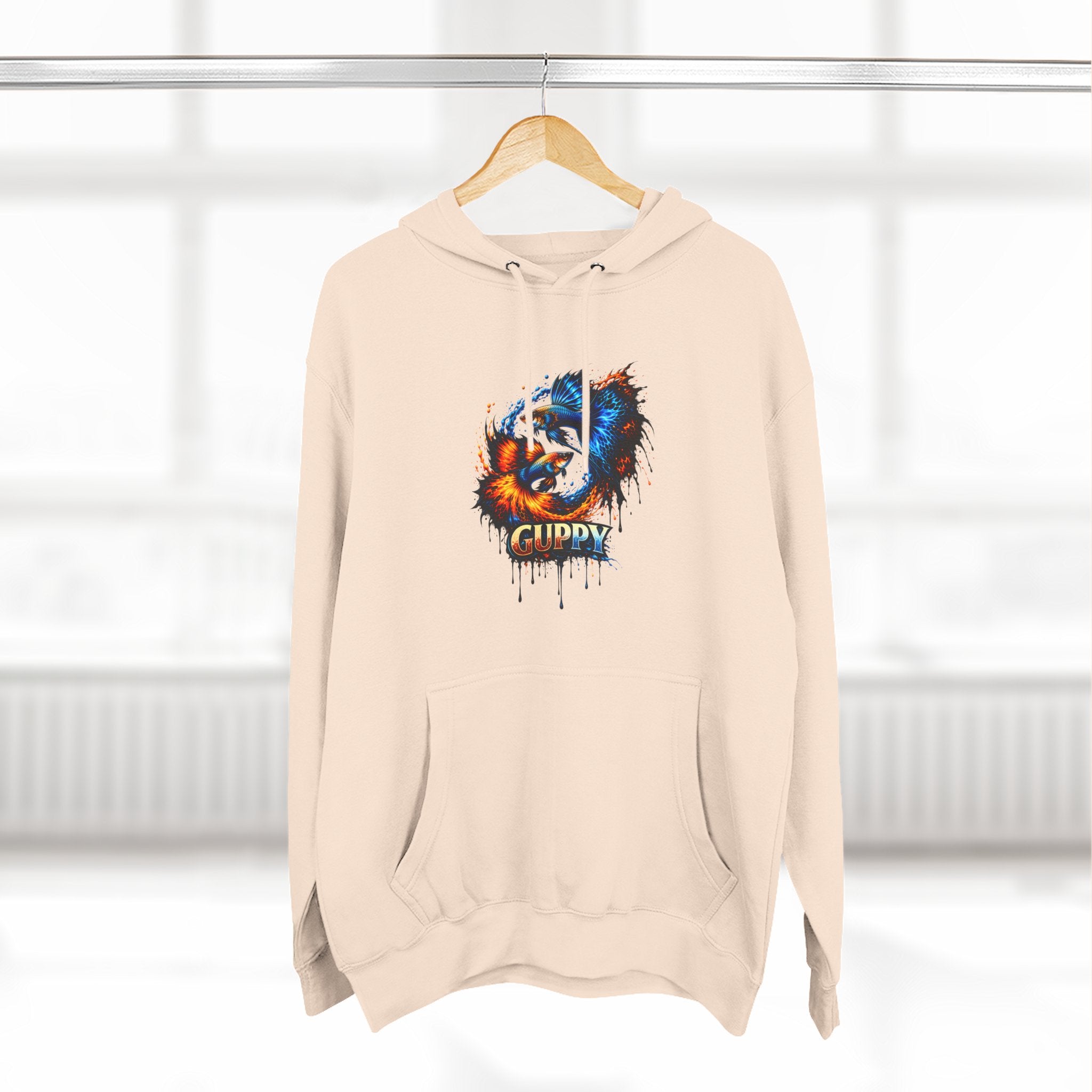 Fire & Ice Guppy – Premium Three-Panel Fleece Hoodie