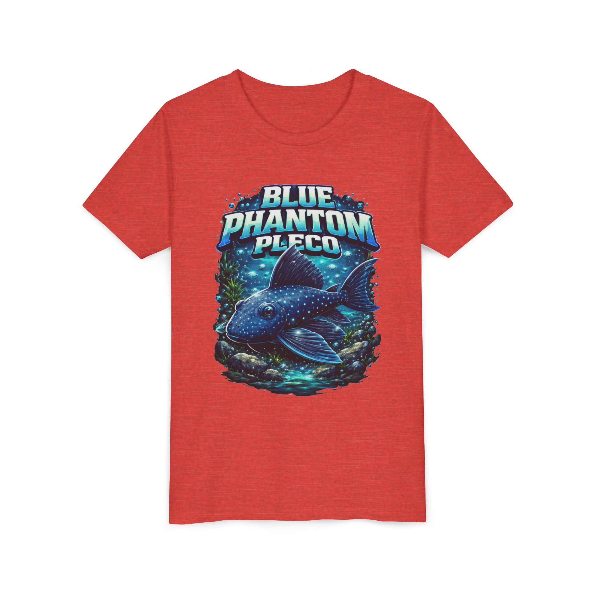 Blue Phantom Pleco Youth Tee – Kids Fish Aquarium T-Shirt