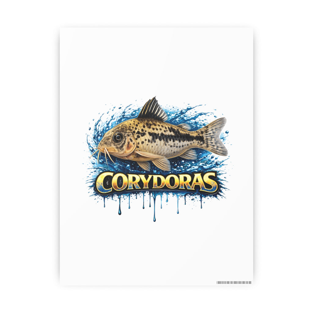 Peppered Corydoras Fish Art Poster — Vibrant Aquarium Print