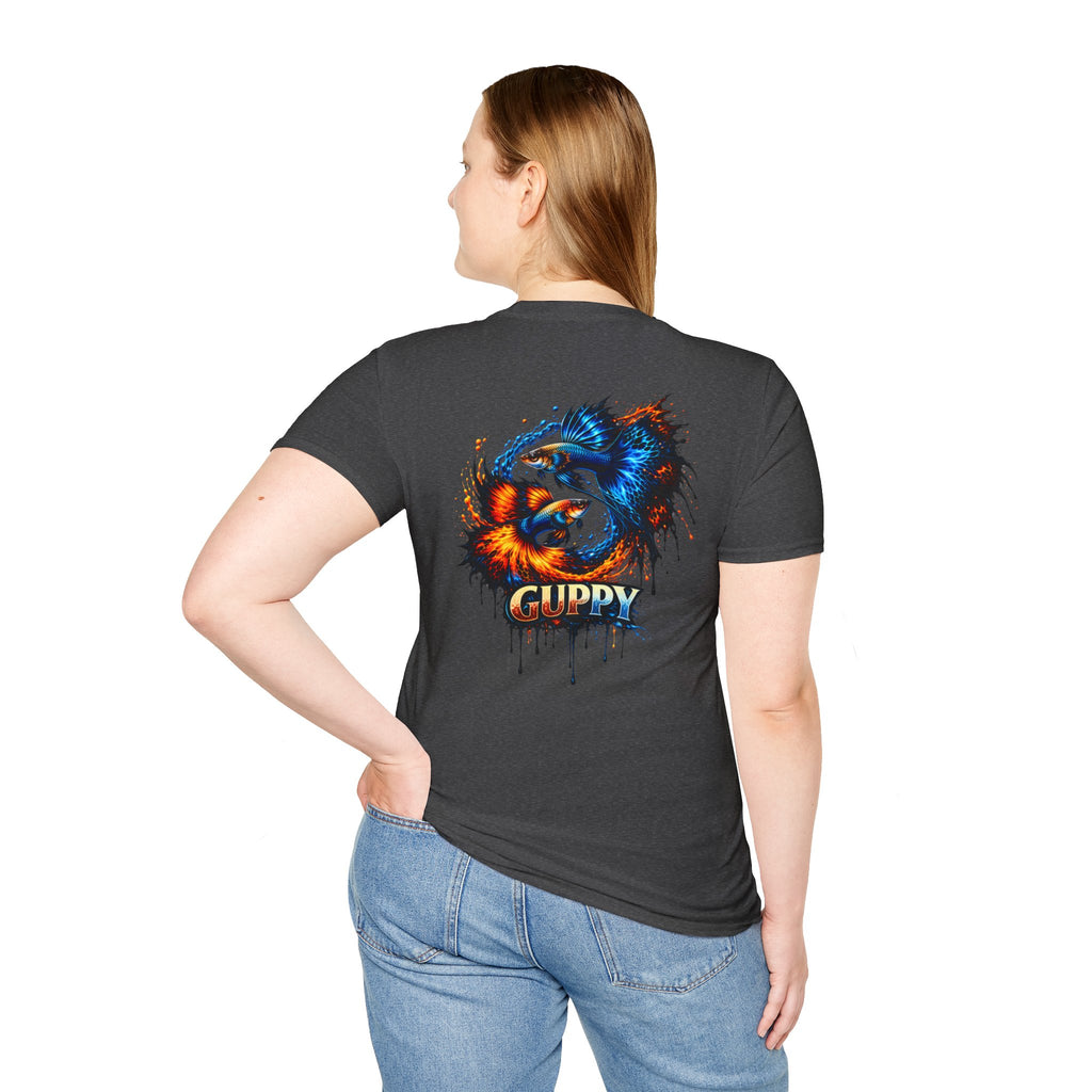 Guppy Fish T-Shirt — Vibrant Watercolor Drip Graphic Tee