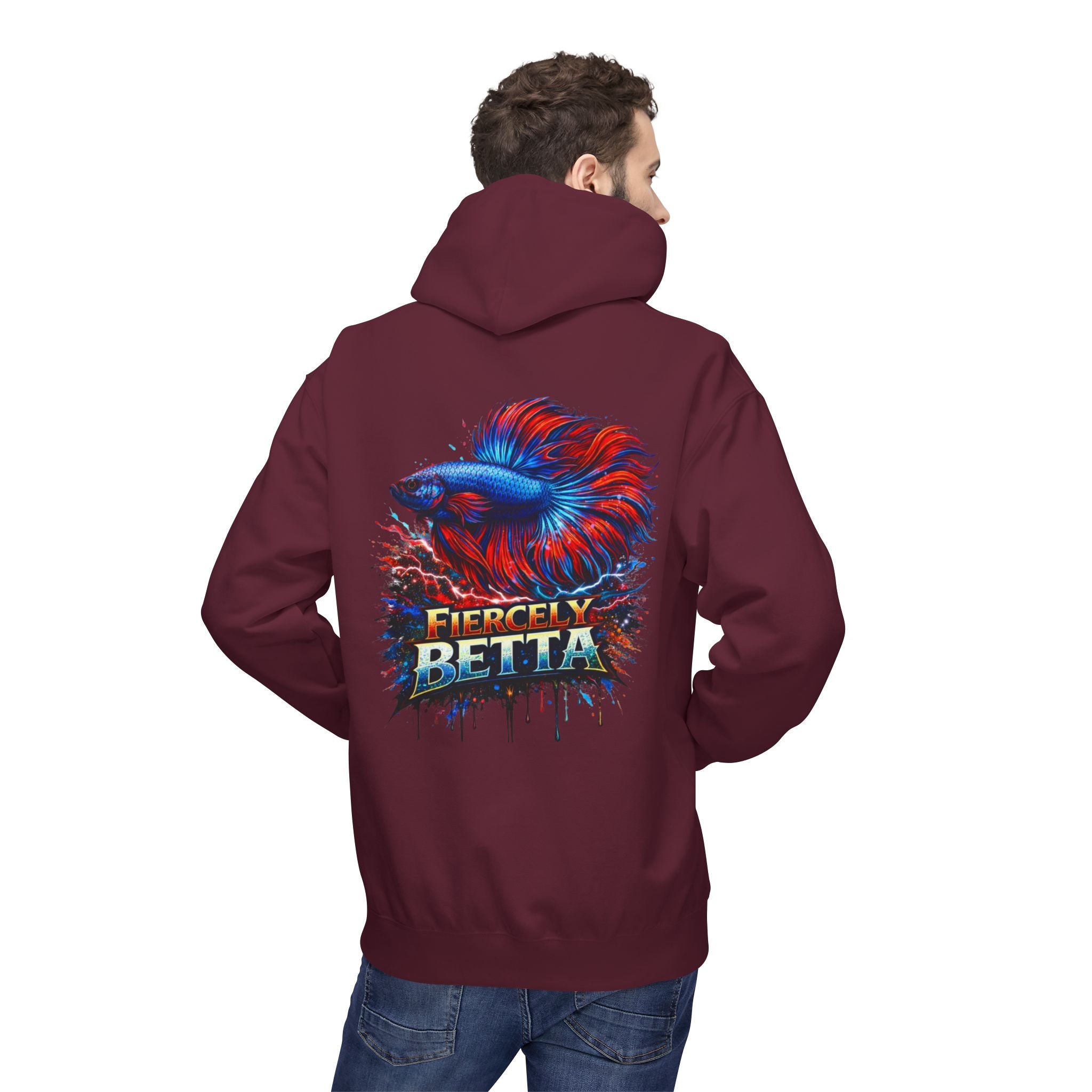 Fiercely Betta Hoodie – Colorful Betta Fish Graphic Pullover