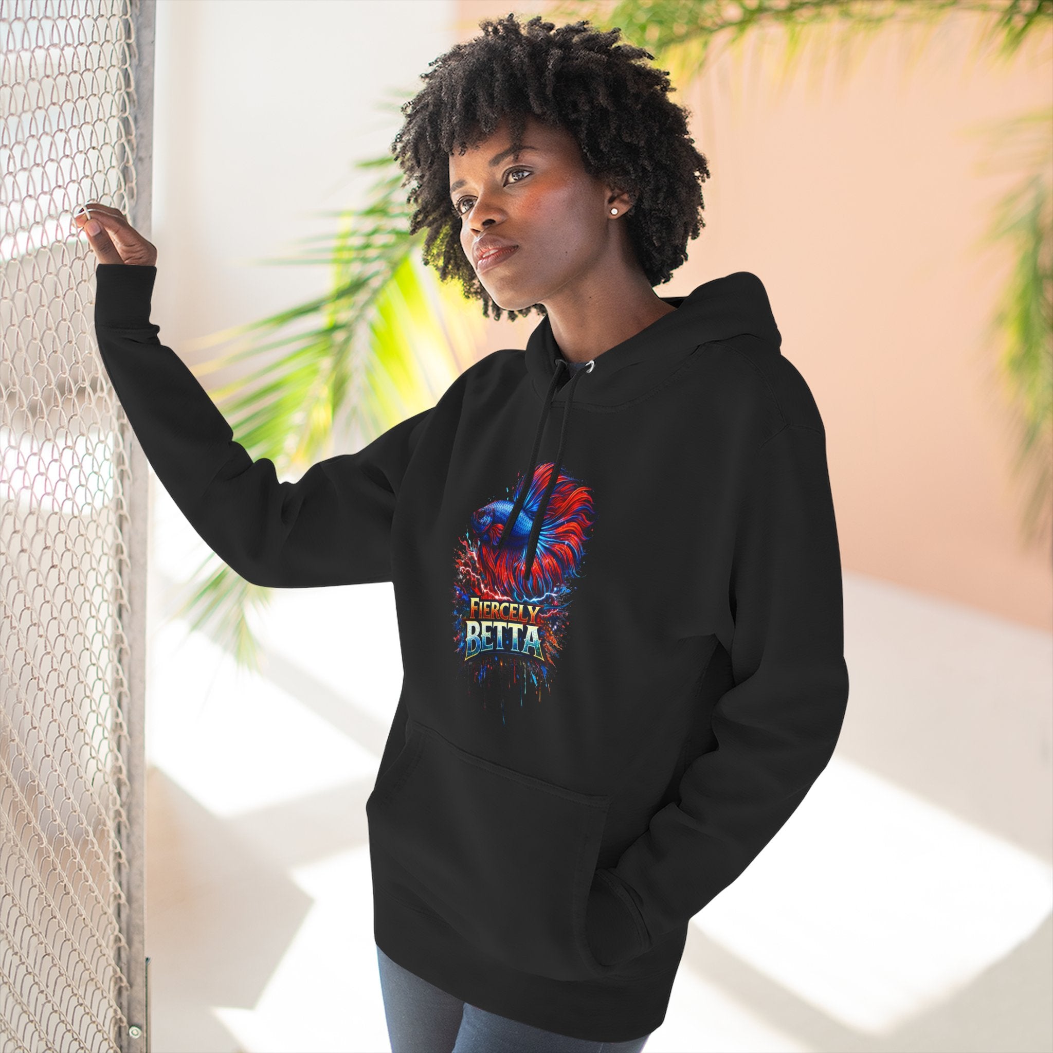 Fiercely Betta – Premium "Neon Flare" 3-End Fleece Hoodie