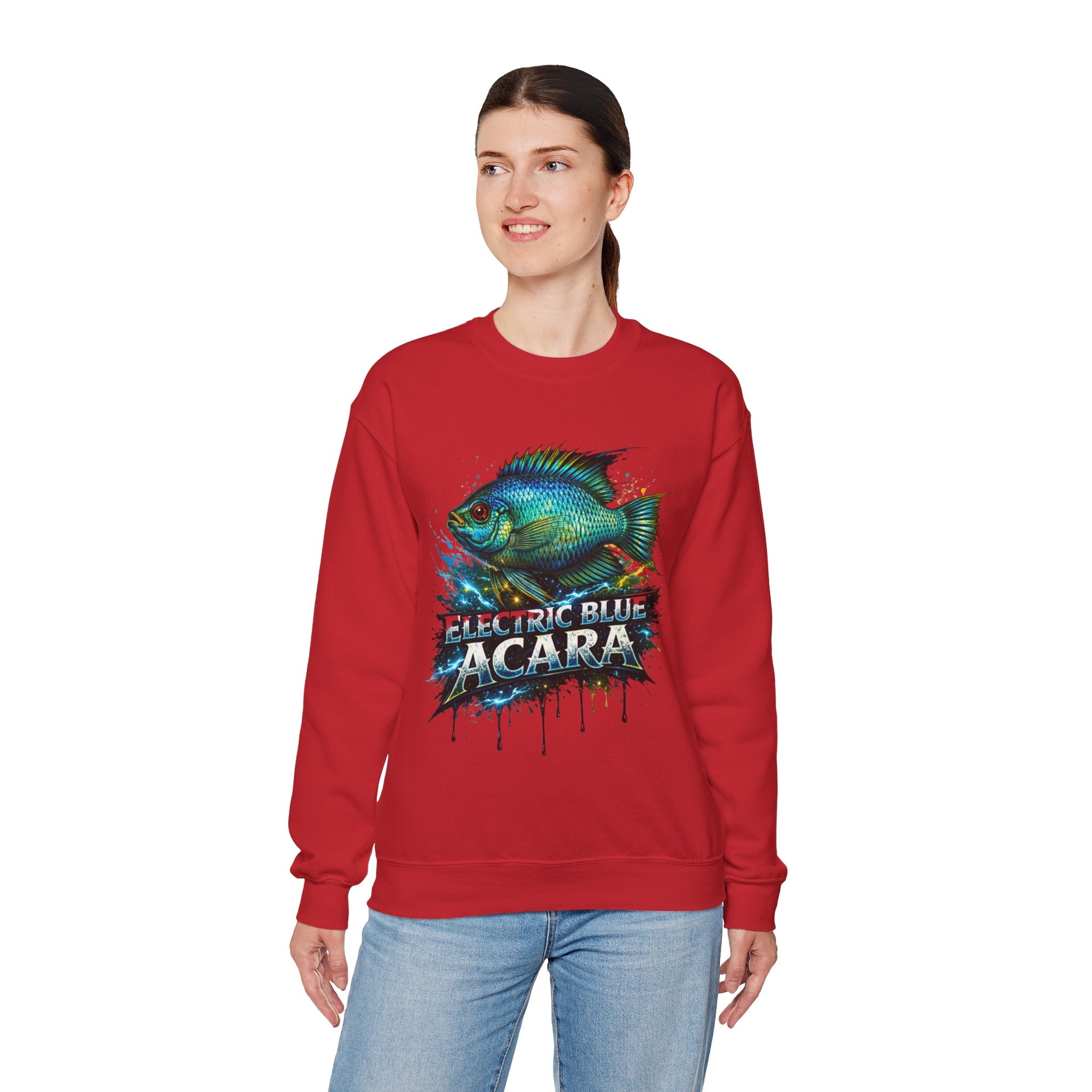 Electric Blue Acara – Heavy Blend™ Crewneck Sweatshirt