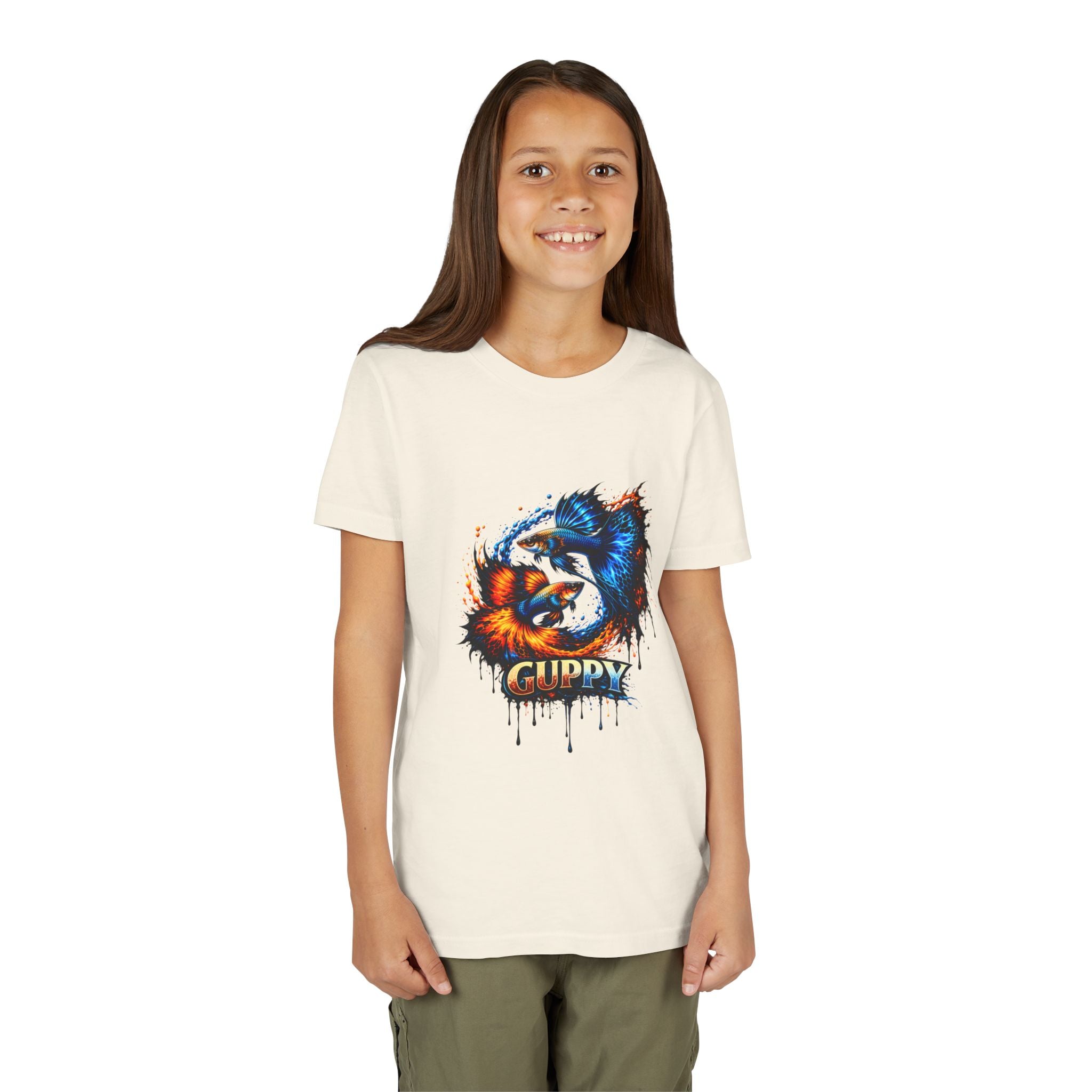 Fire & Ice Guppy – Youth "Neon Flare" Premium Tee