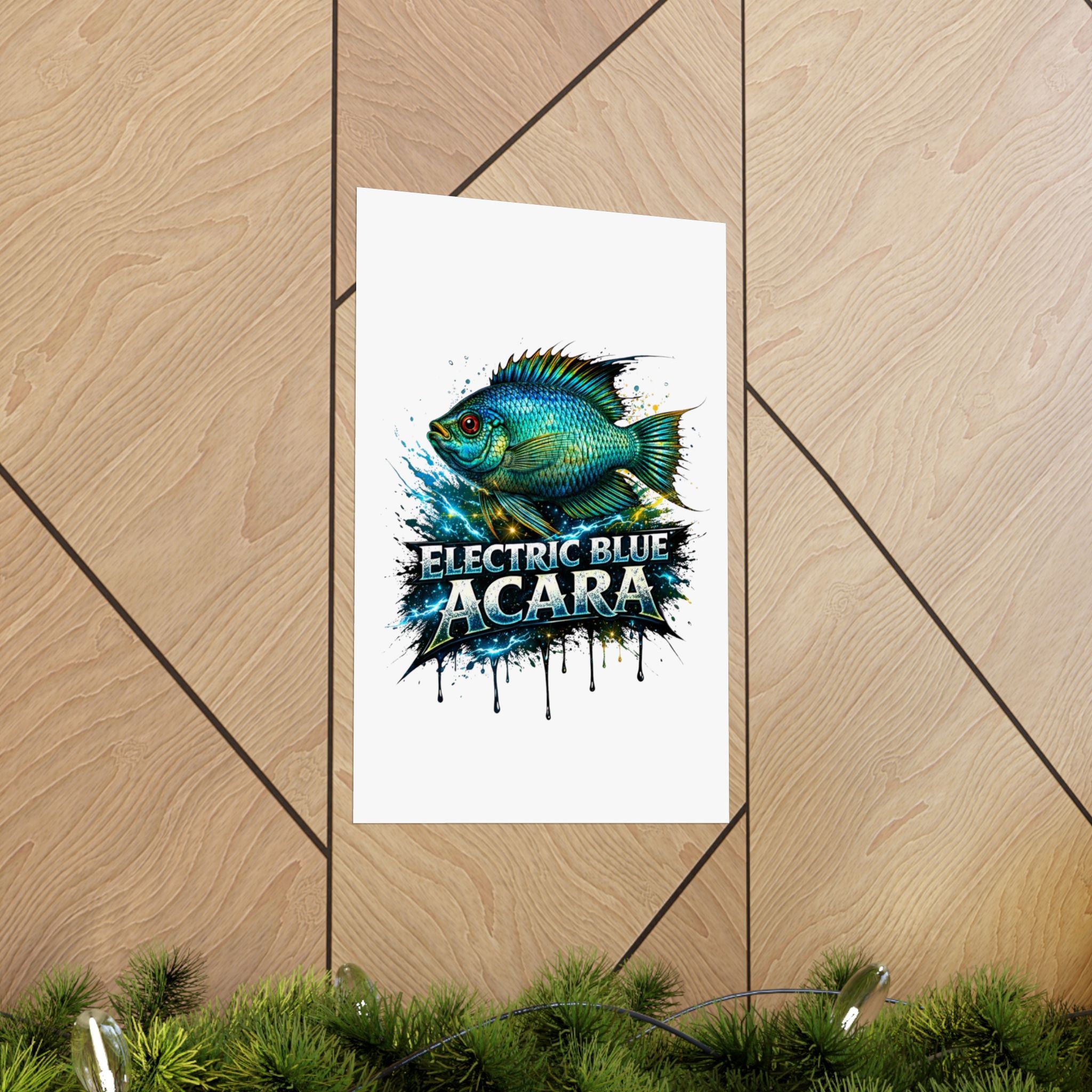 Electric Blue Acara – Matte Vertical Poster