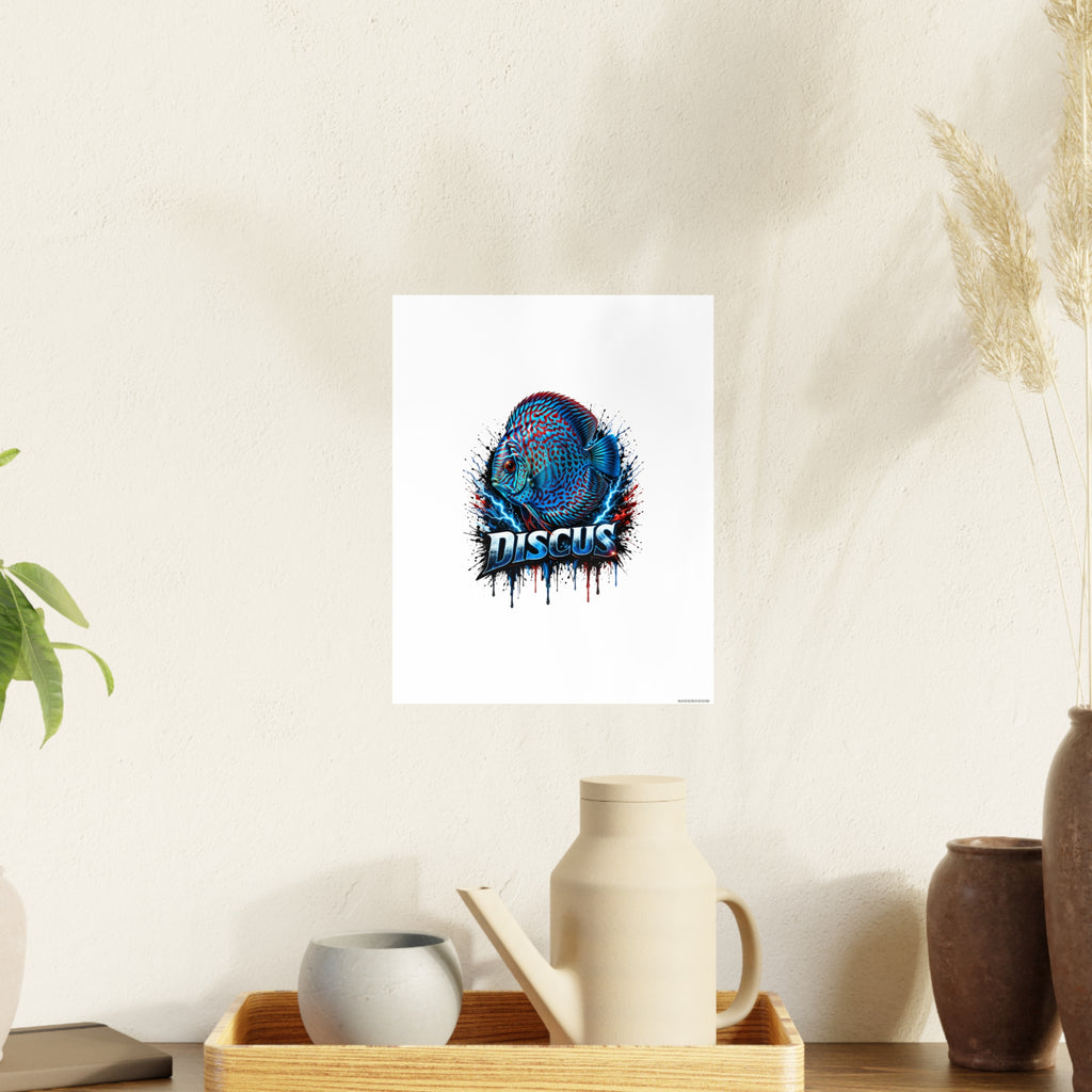 Discus Fish Art Poster — Vibrant Aquarium Wall Print