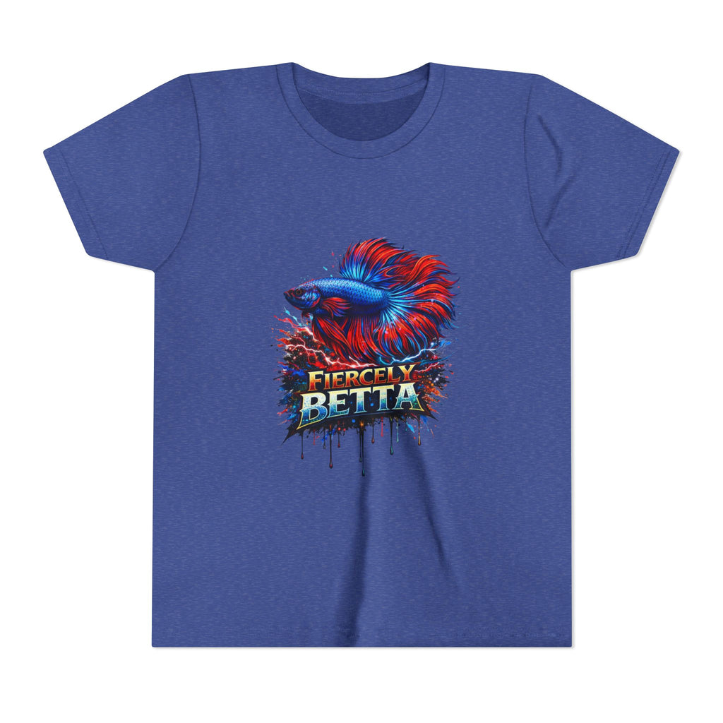 Fiercely Betta Youth Tee - Colorful Betta Fish Graphic Shirt