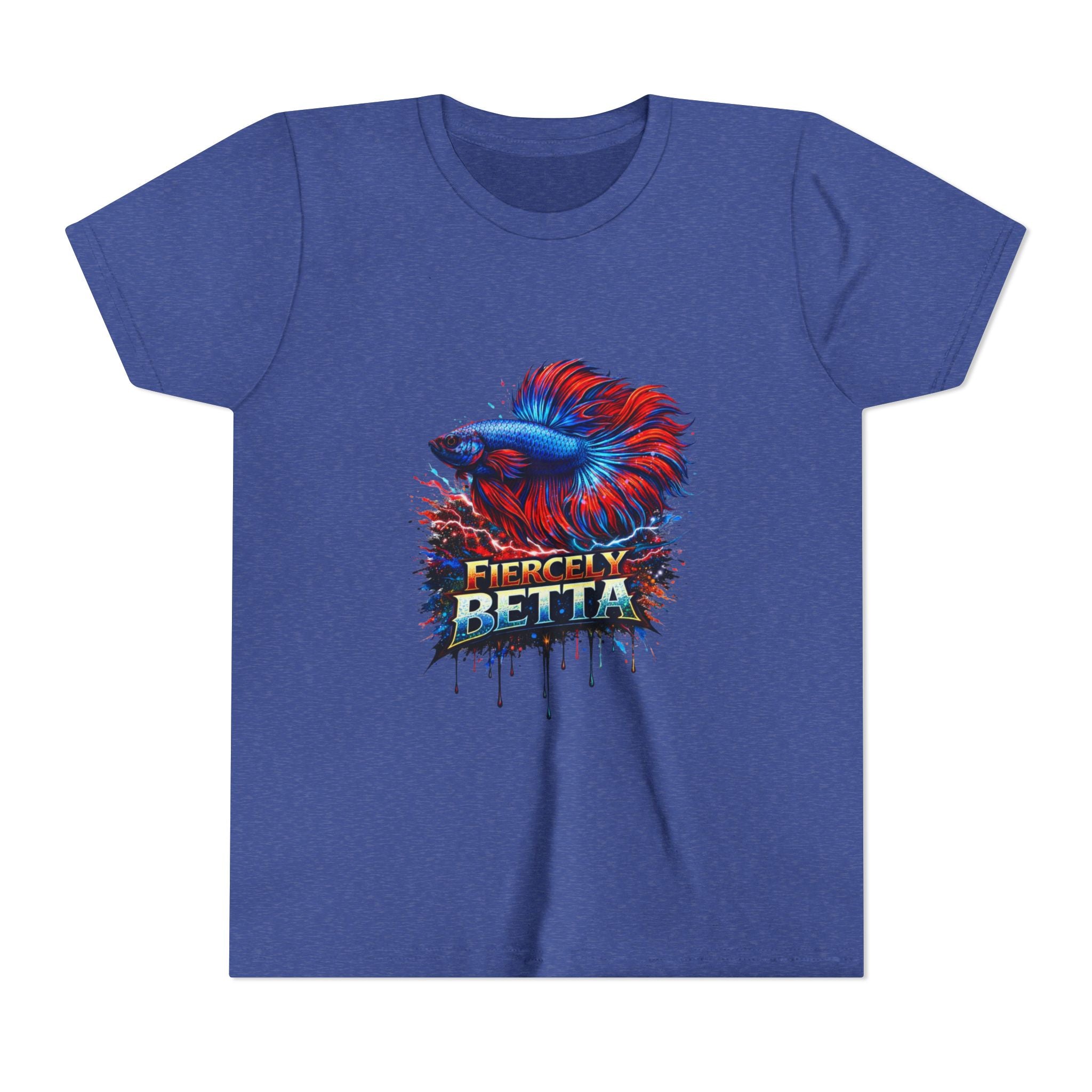 Fiercely Betta Youth Tee - Colorful Betta Fish Graphic Shirt