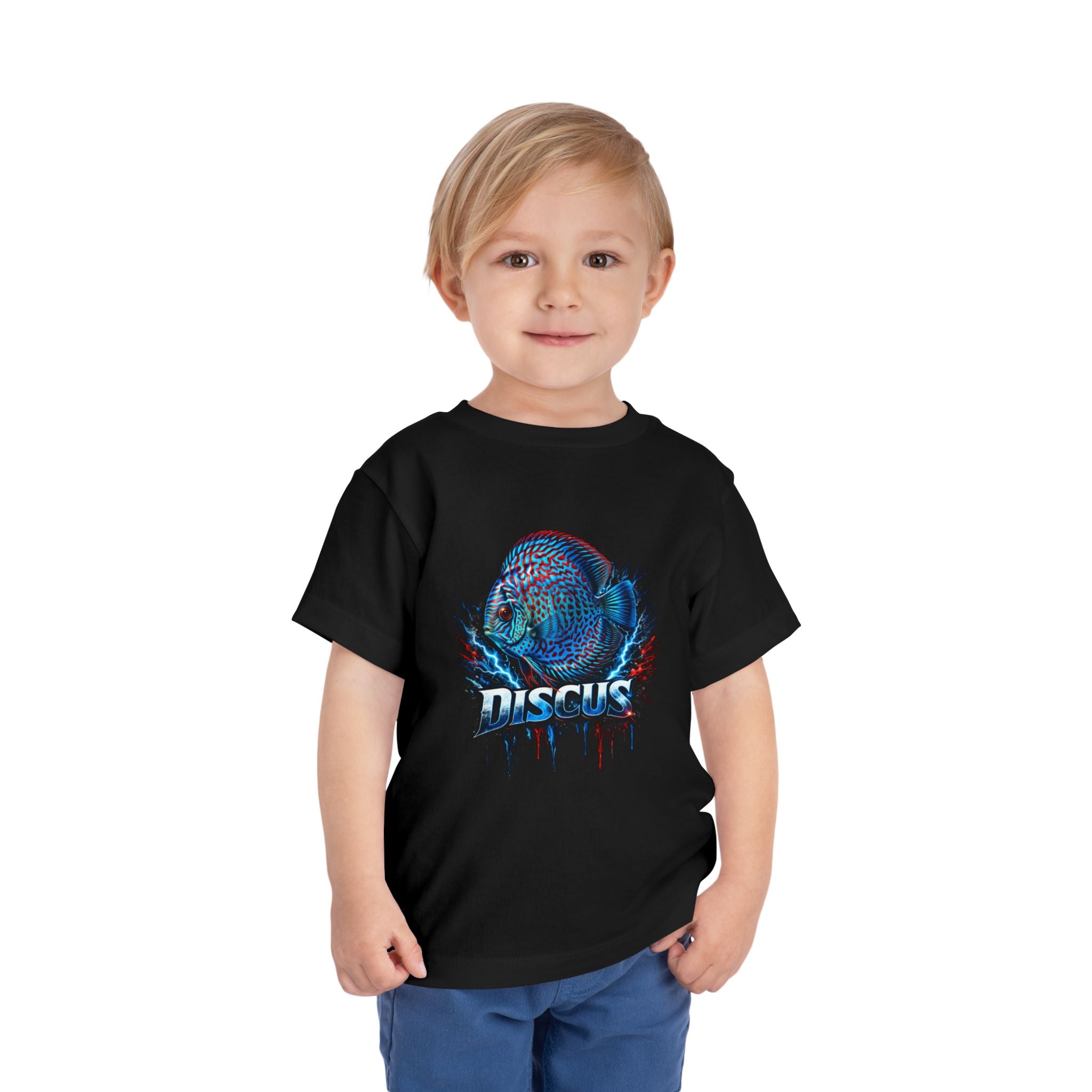 Toddler Tee - Colorful Discus Fish Graphic "Discus"