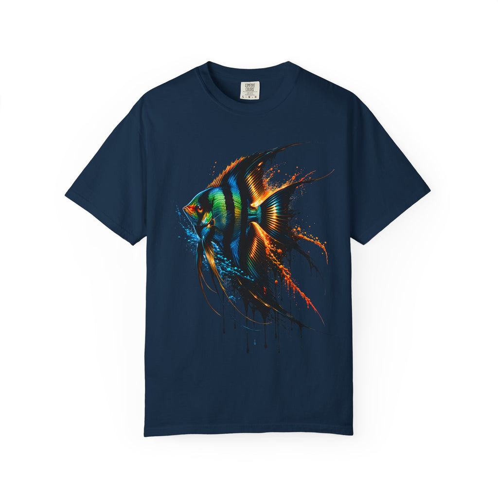 Vibrant Drip Angelfish Graphic Tee