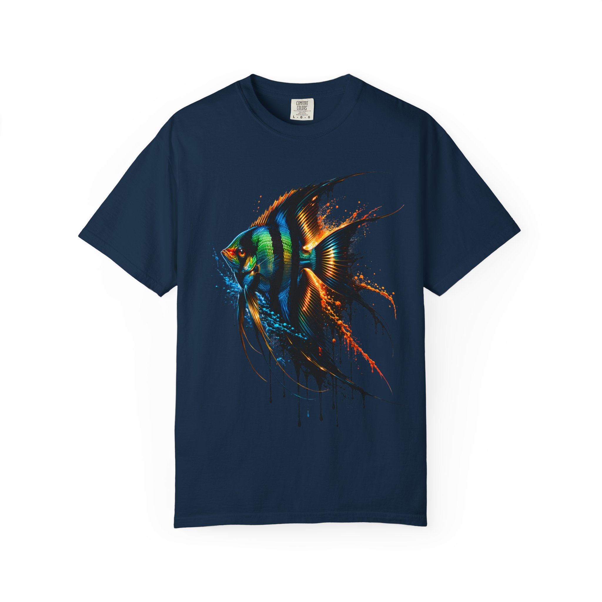 Vibrant Drip Angelfish Graphic Tee