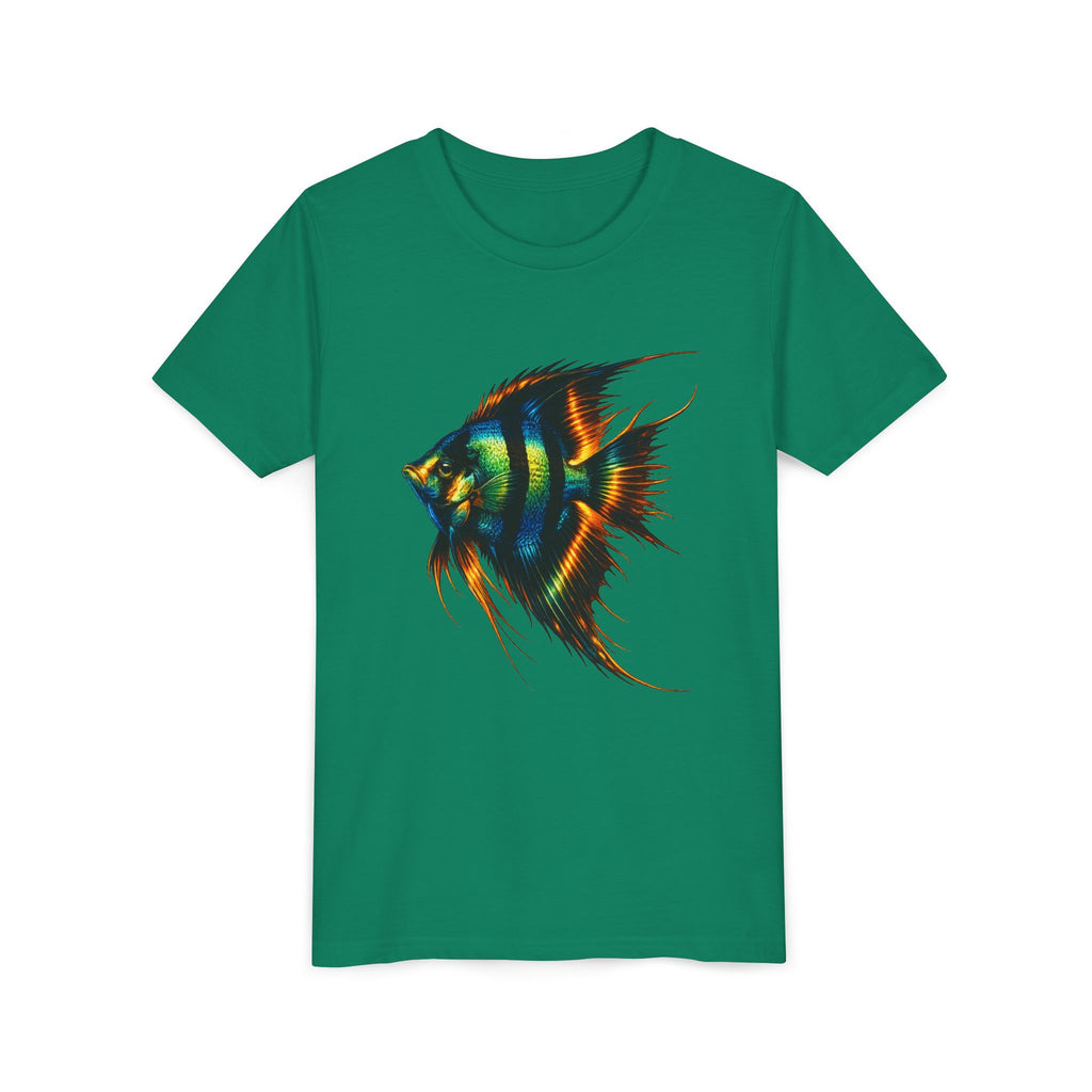 Angelfish Youth Tee – Colorful Aquarium Fish Graphic Shirt for Kids