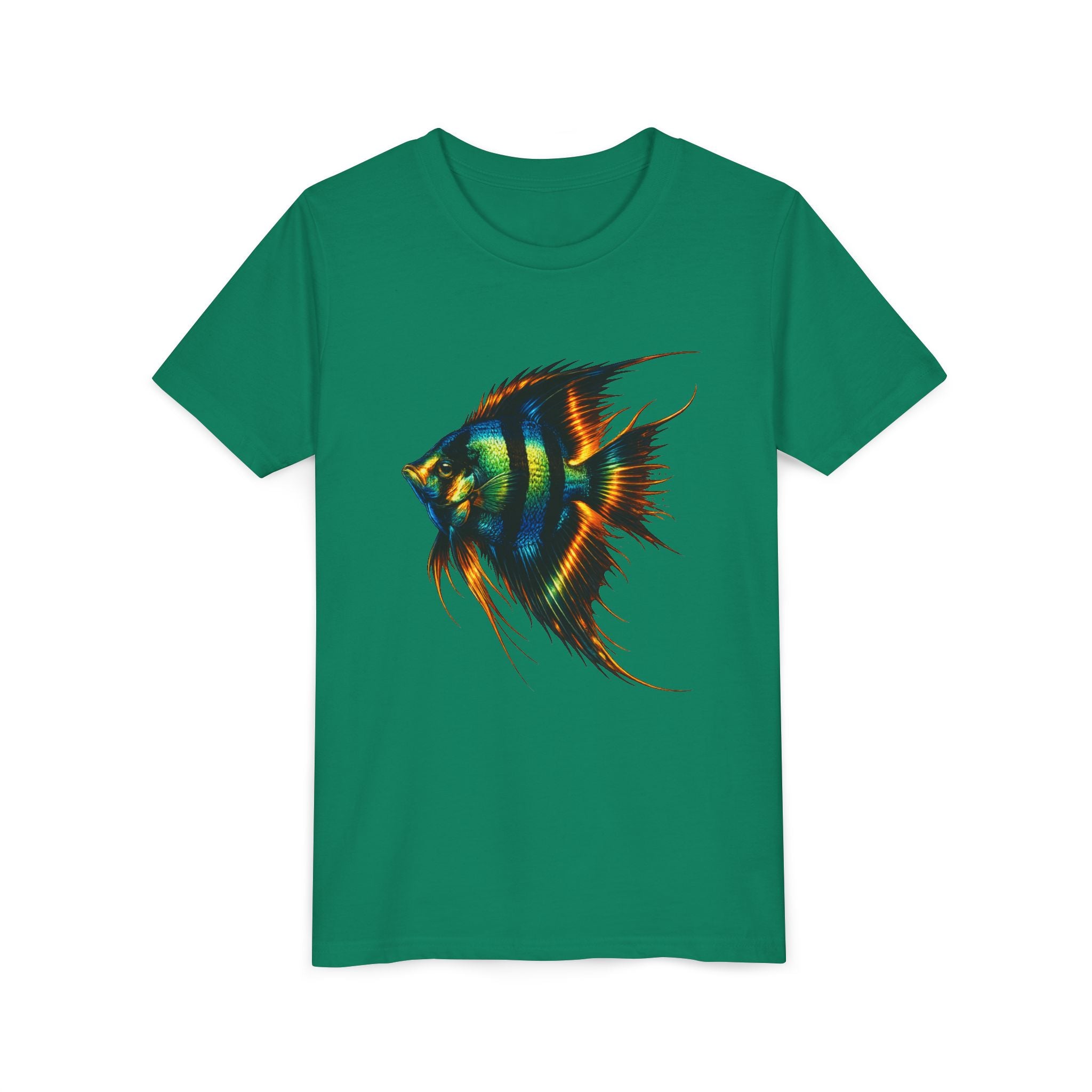 Angelfish Youth Tee – Colorful Aquarium Fish Graphic Shirt for Kids