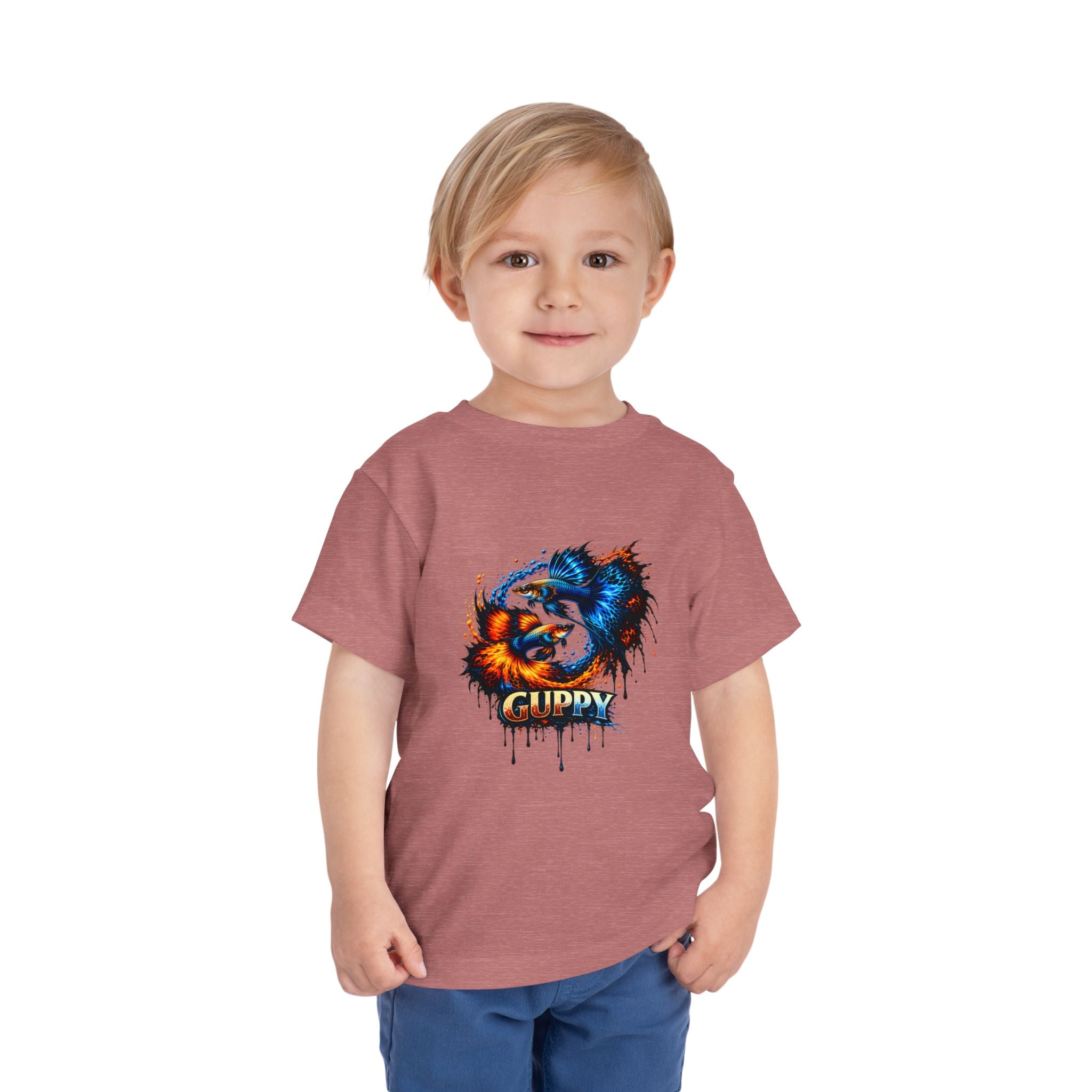 Fire & Ice Guppy – Toddler "Neon Flare" Premium Tee