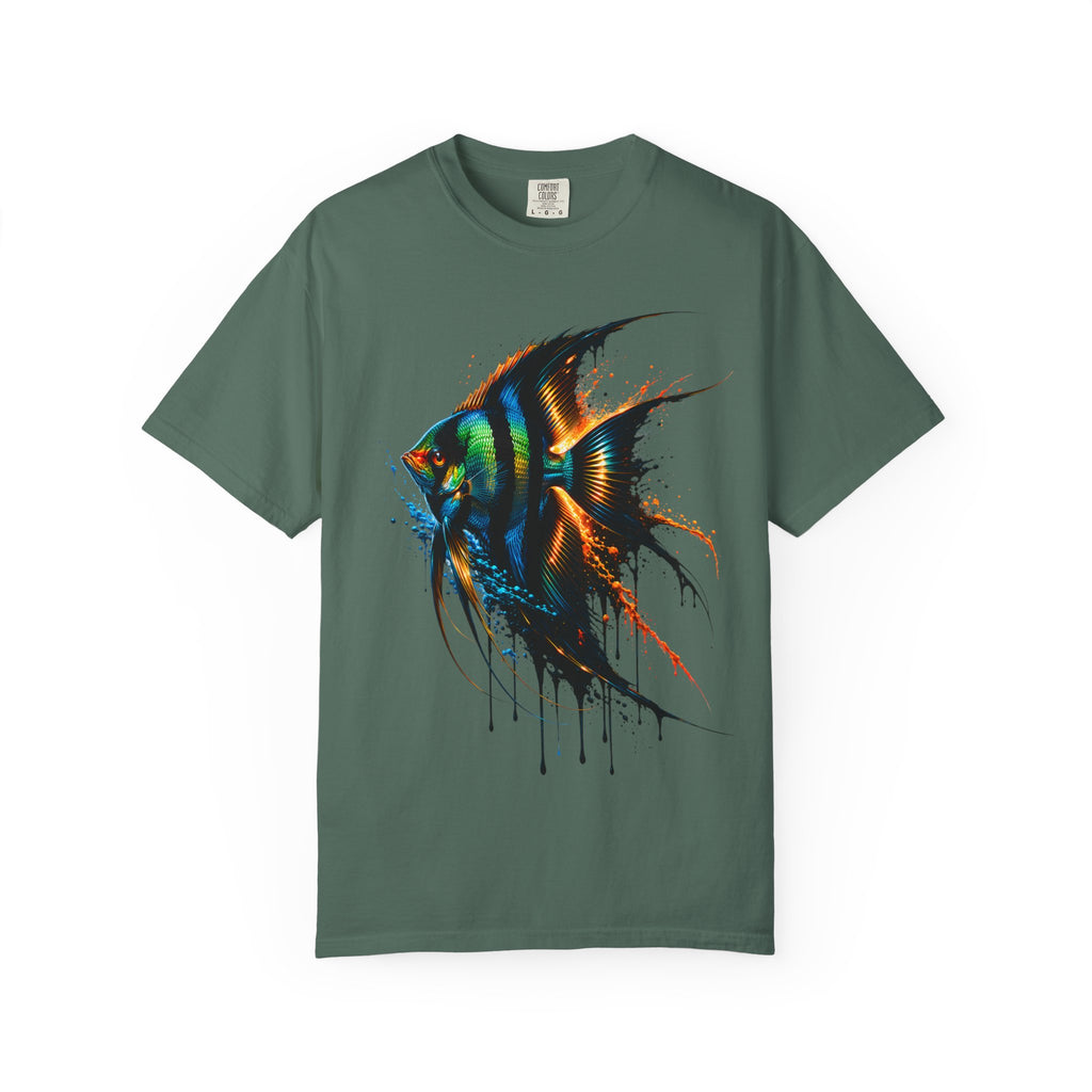 Vibrant Drip Angelfish Graphic Tee